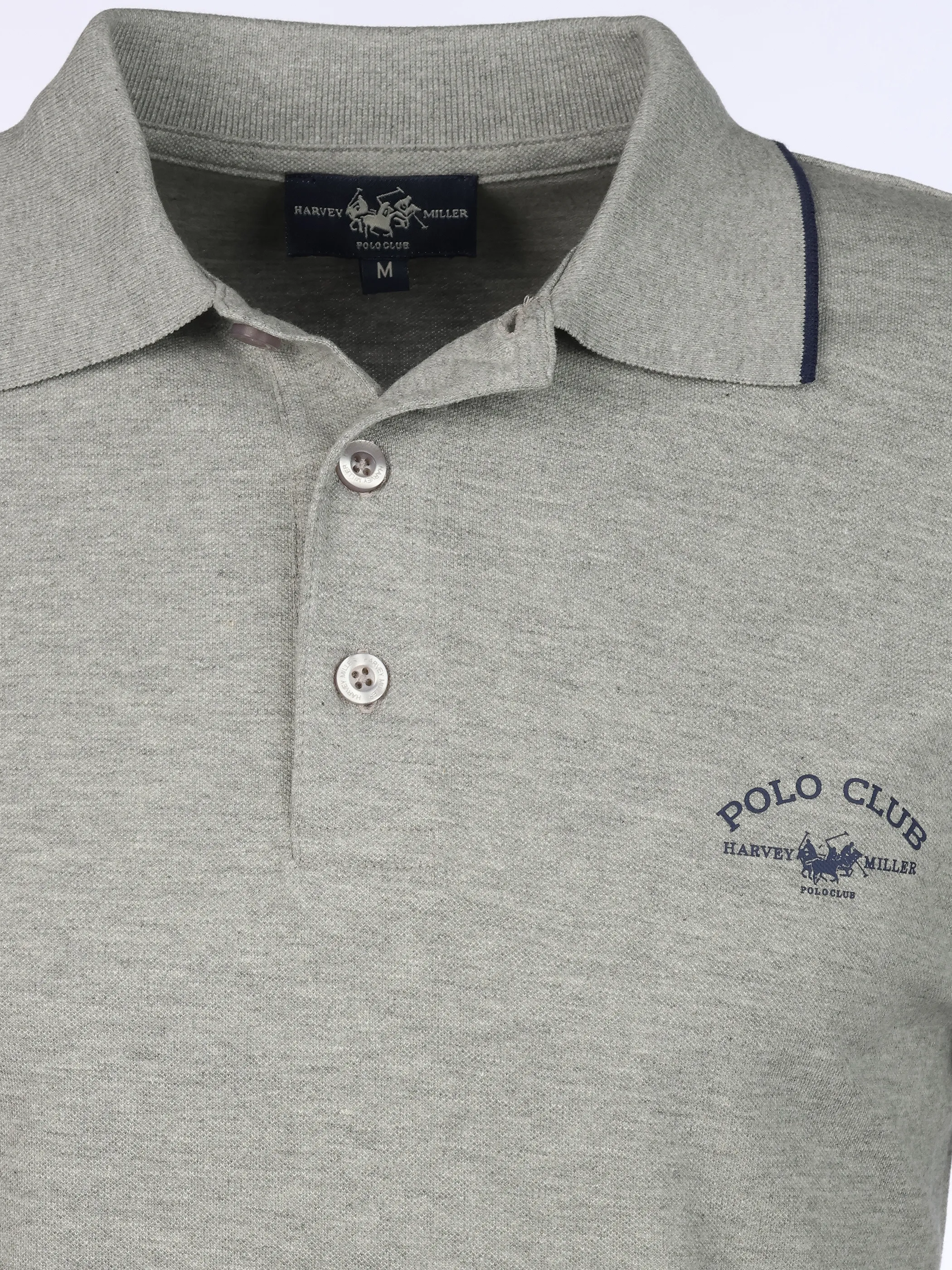 Harvey Miller He. Poloshirt 1/1 Arm Pique Grau 918646 282GREYMEL 3