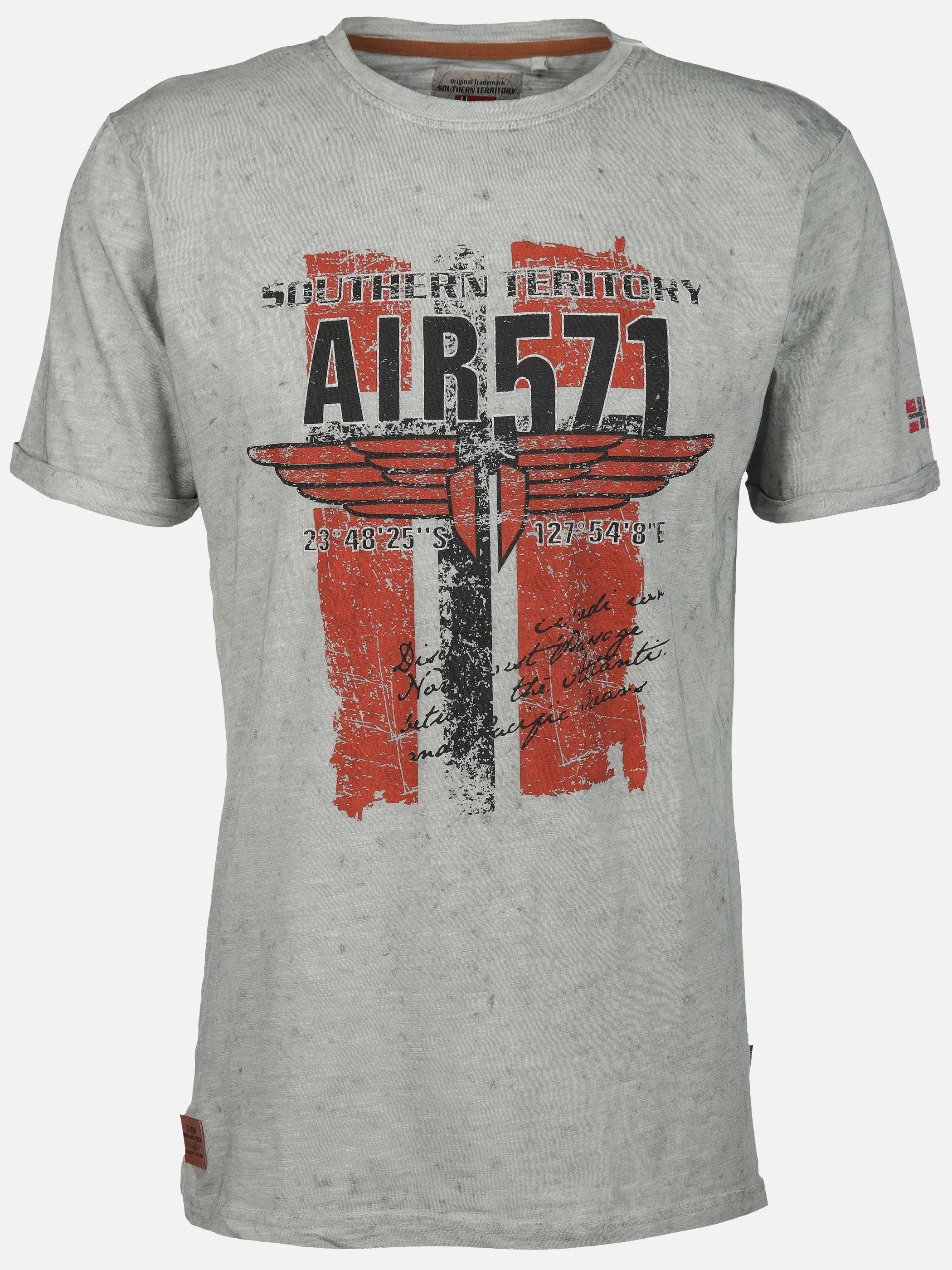 Southern Territory He. T-Shirt 1/2 Arm Druck Grau 904164 GRAU 1 Southern Territory He. T-Shirt 1/2 Arm Druck Grau 904164 GRAU 1