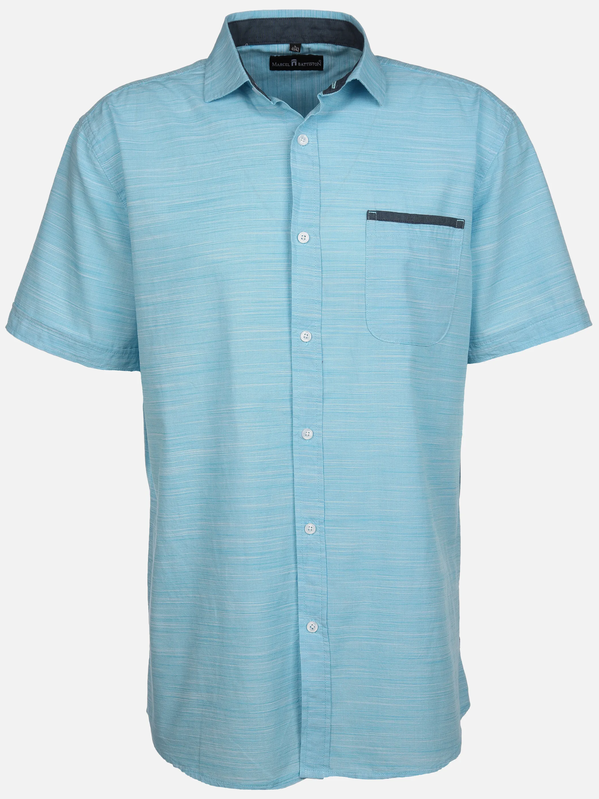 Marcel Battiston He. Freizeithemd 1/2 Arm slub Blau 892974 AQUA 1 Marcel Battiston He. Freizeithemd 1/2 Arm slub Blau 892974 AQUA 1