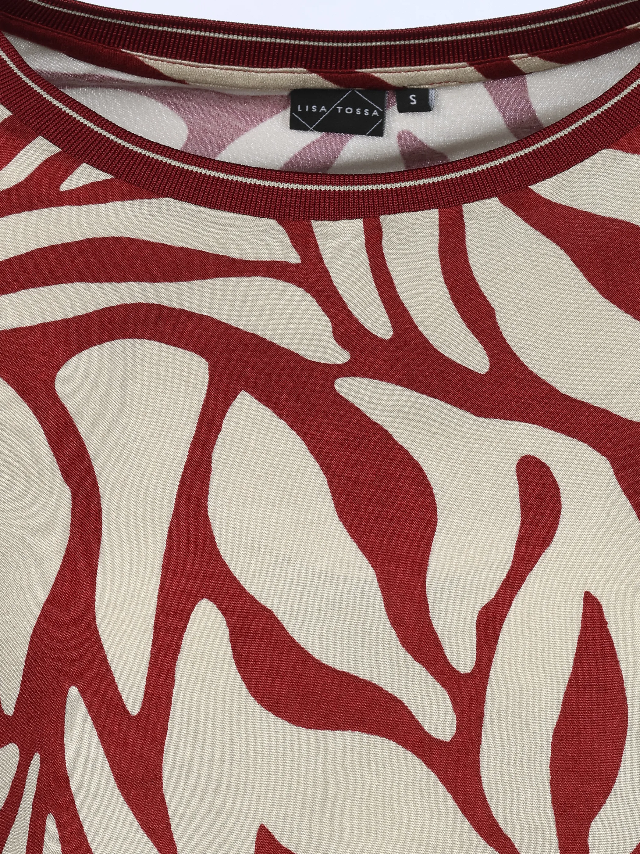 Lisa Tossa Da-Top m. Strick-Bündchen Rot 926186 RHUBARB 3