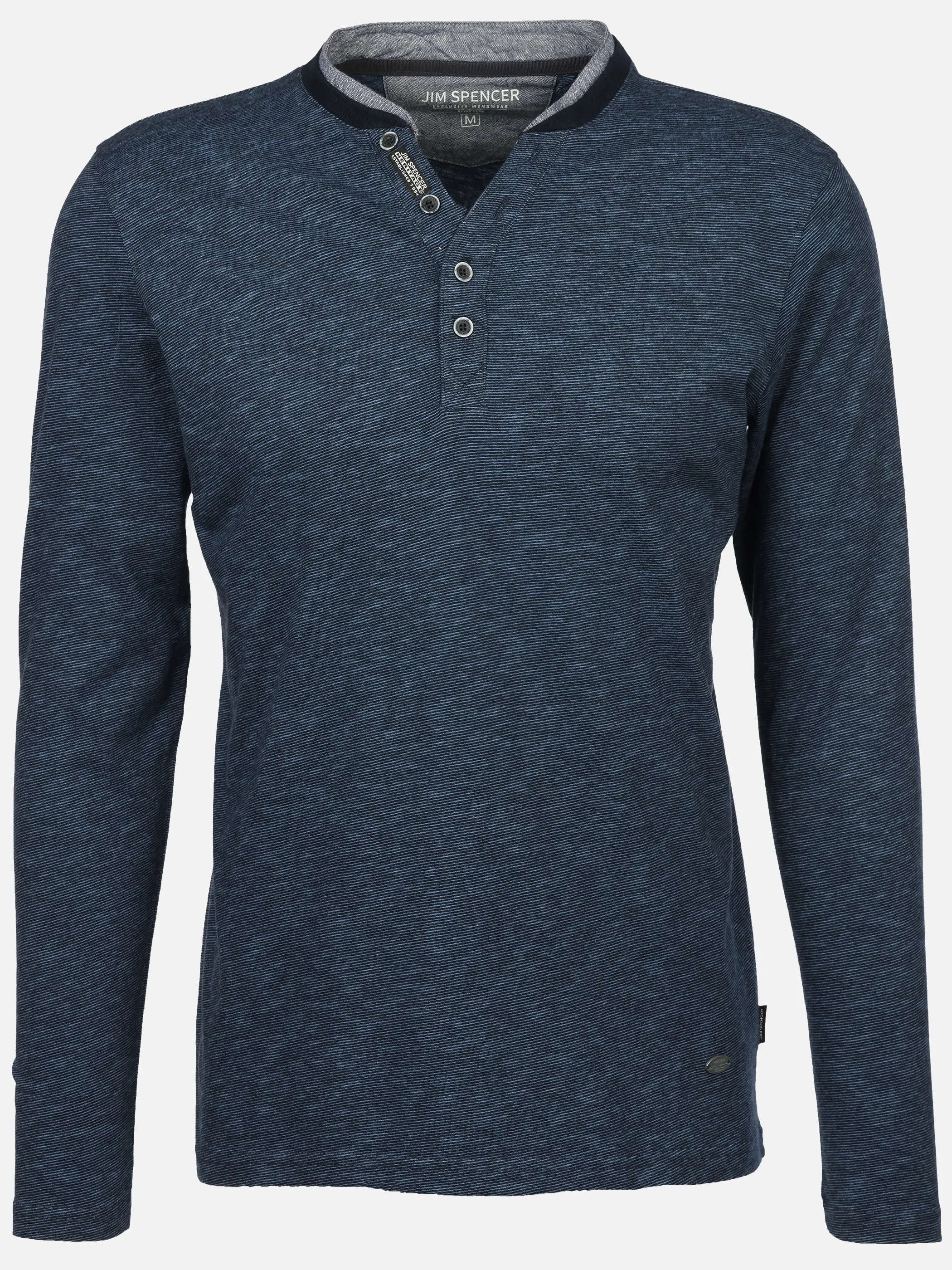 Jim Spencer He. Henleyshirt 1/1 Arm Premiu Blau 929631 NAVY 1