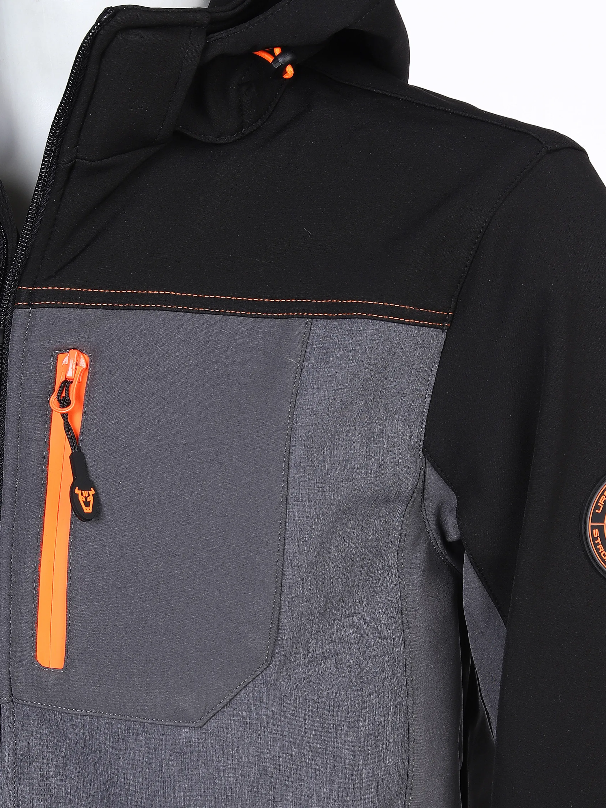 Worker He. Softshelljacke Kapuze Schwarz 848400 BLACK/GREY 3 Worker He. Softshelljacke Kapuze Schwarz 848400 BLACK/GREY 3