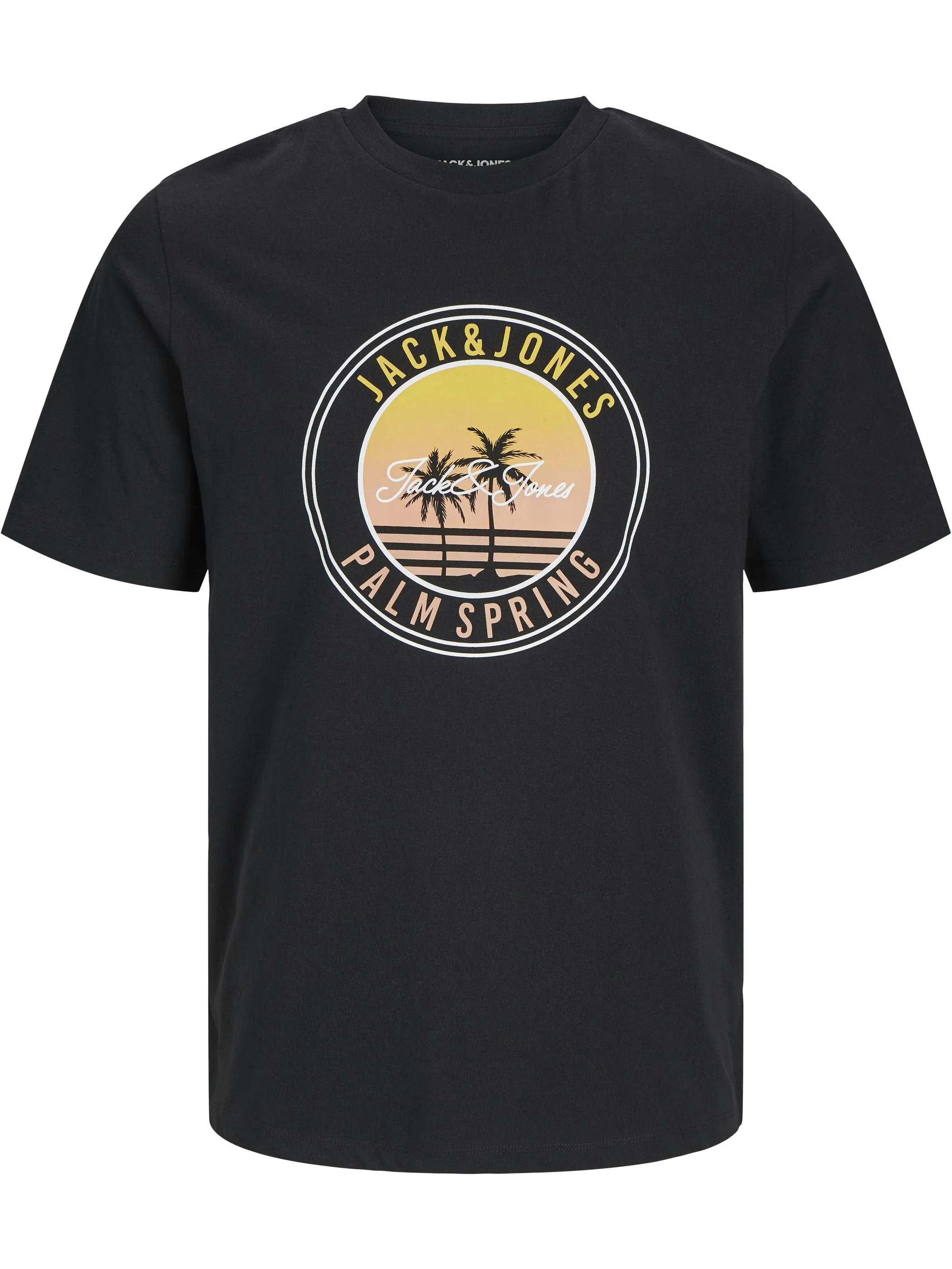 Jack&Jones Junior 12269922 JJPALM TEE SS CREW NE Schwarz 907282 178012 1