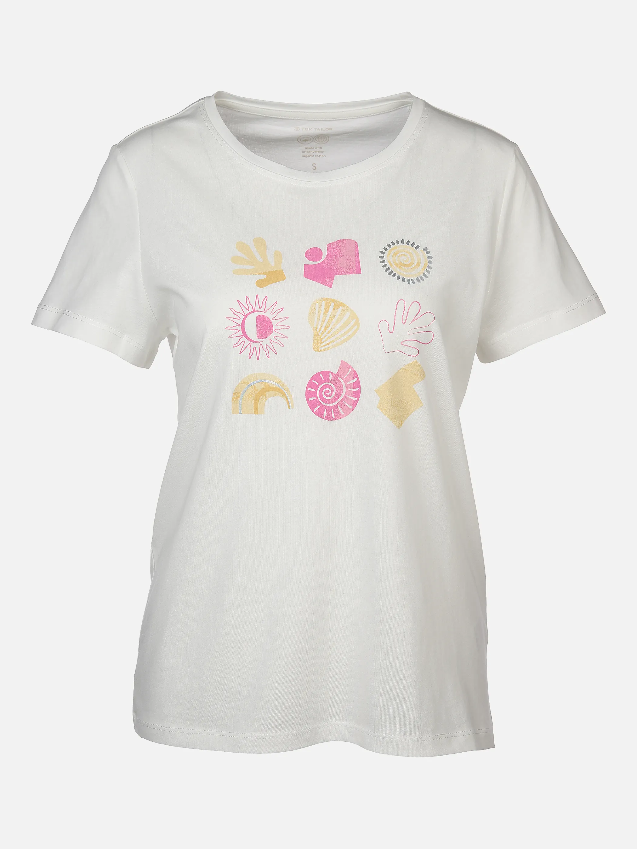 Tom Tailor 1035378 NOS T-shirt crew neck print Weiß 874838 10315 1 Tom Tailor 1035378 NOS T-shirt crew neck print Weiß 874838 10315 1