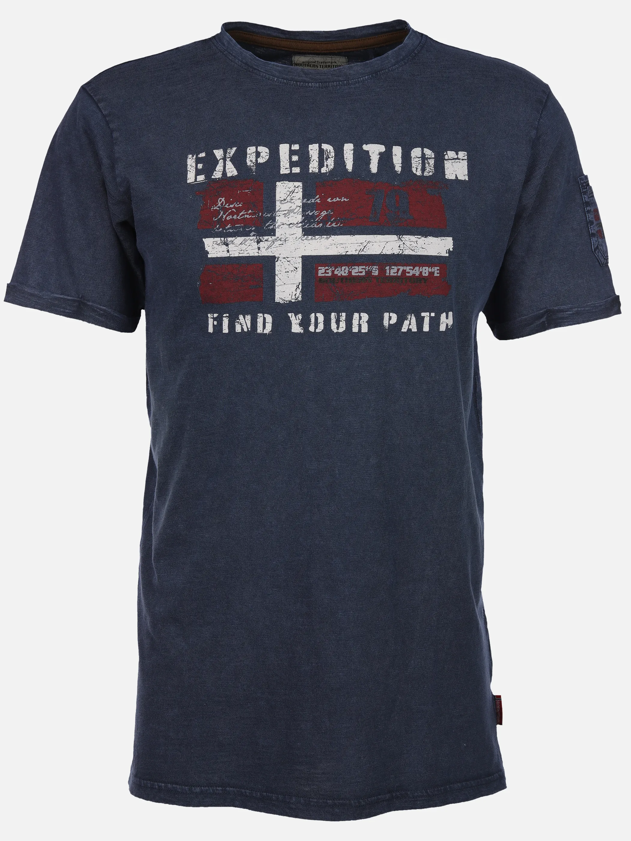 Southern Territory He. T-Shirt 1/2 Arm Logo oilwash Blau 905105 NAVY 1 Southern Territory He. T-Shirt 1/2 Arm Logo oilwash Blau 905105 NAVY 1
