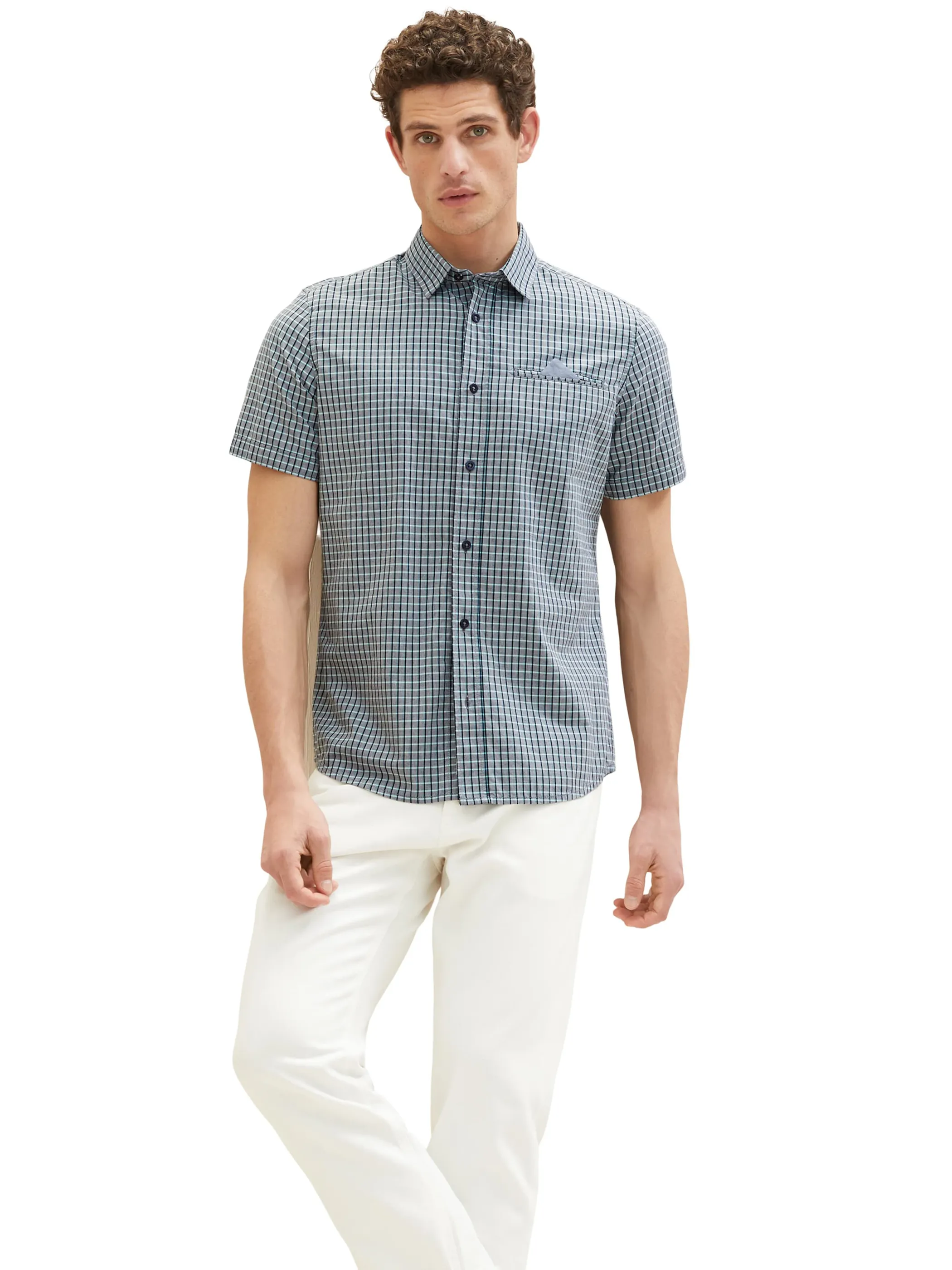 Tom Tailor 1036223 fitted checked shirt Blau 880583 31805 3 Tom Tailor 1036223 fitted checked shirt Blau 880583 31805 3