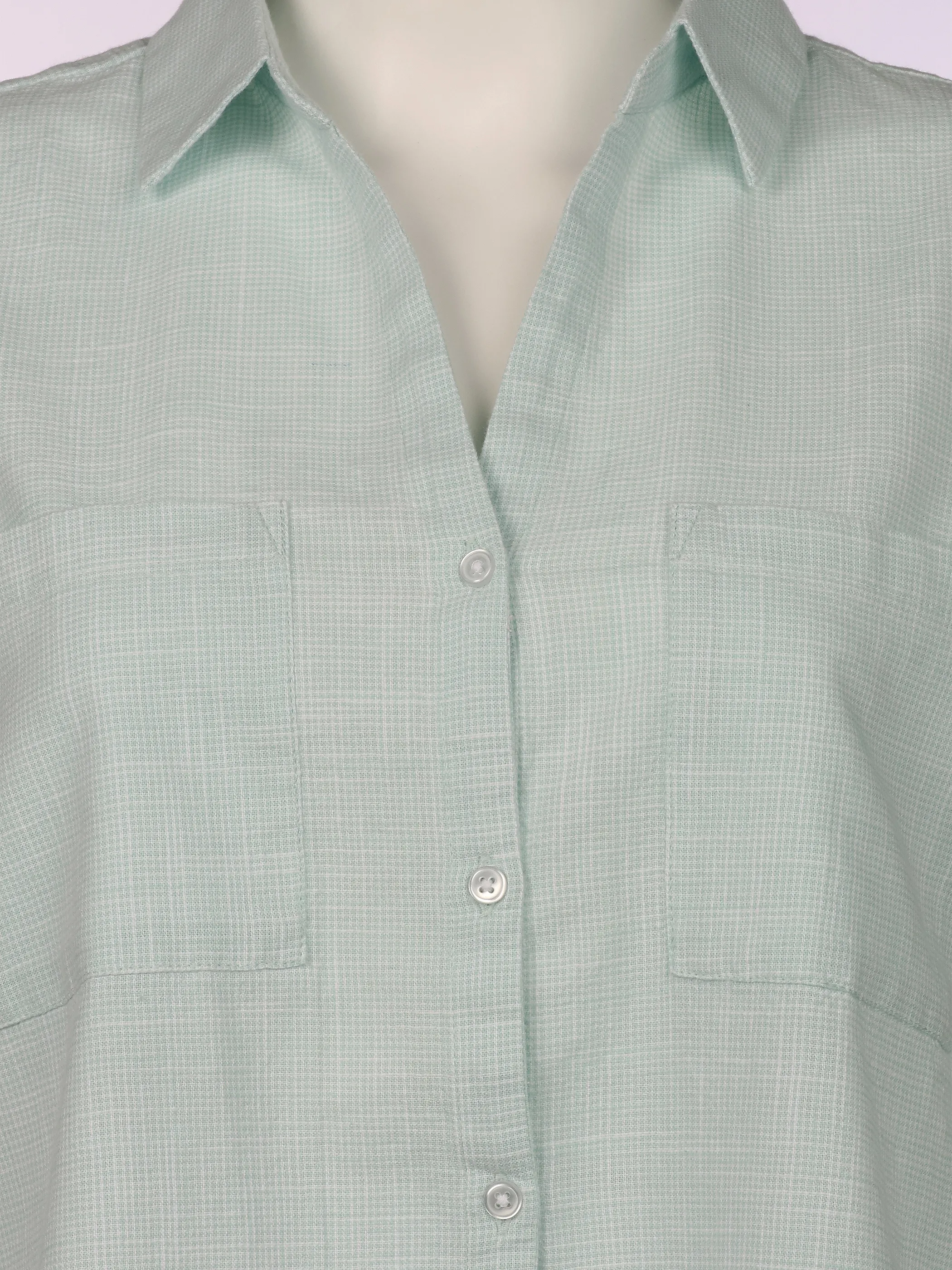 Tom Tailor 1035247 NOS blouse with slub structure Blau 890586 40028 3