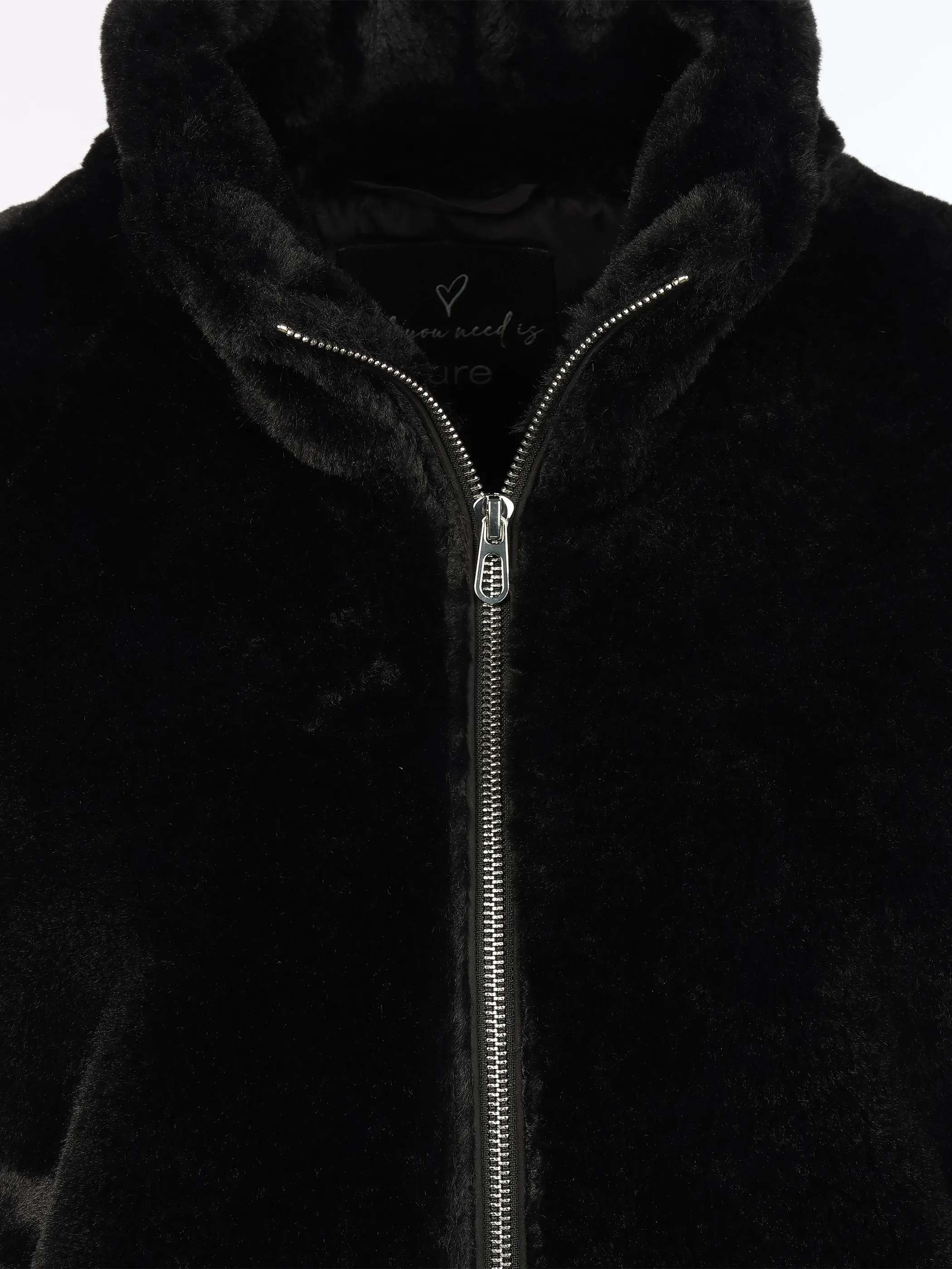 Sure Da. Kunstfellweste m. Kragen Schwarz 929528 BLACK 3