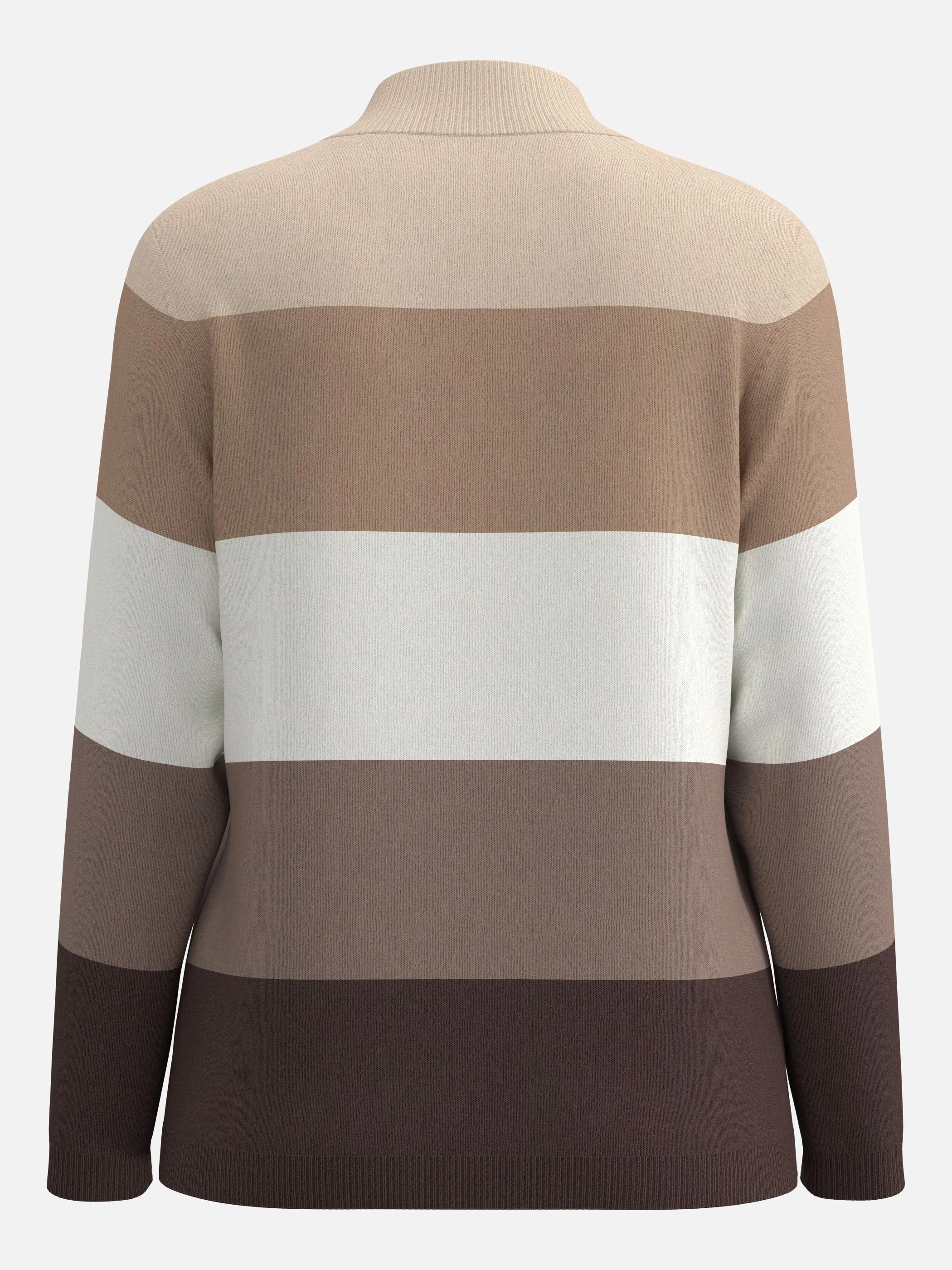 Sure Da-Pullover Stehkragen Steifen CL Braun 930044 BROWN 2