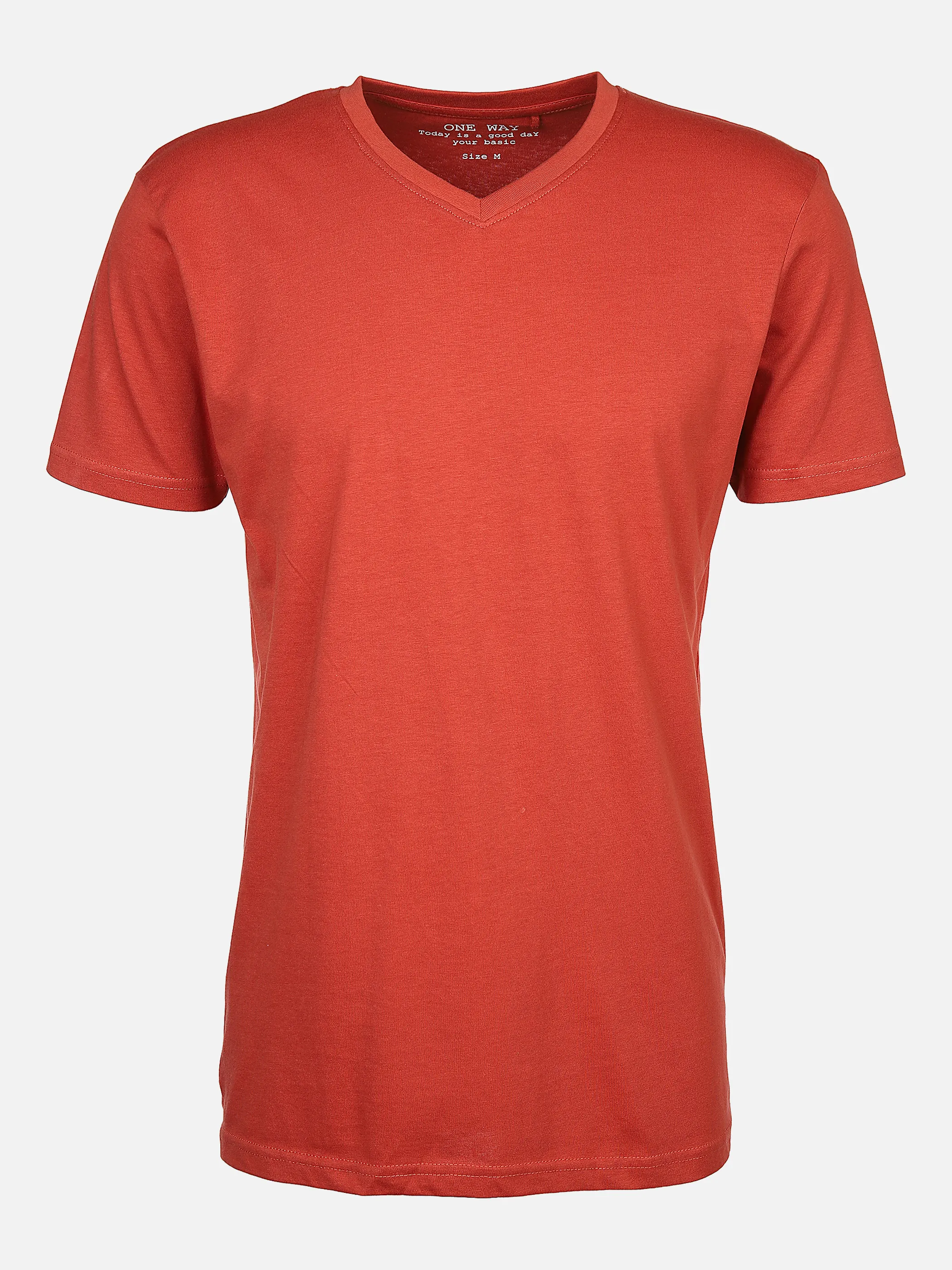 One Way YF-He-T-Shirt Basic Rot 883073 18-1540TCX 1