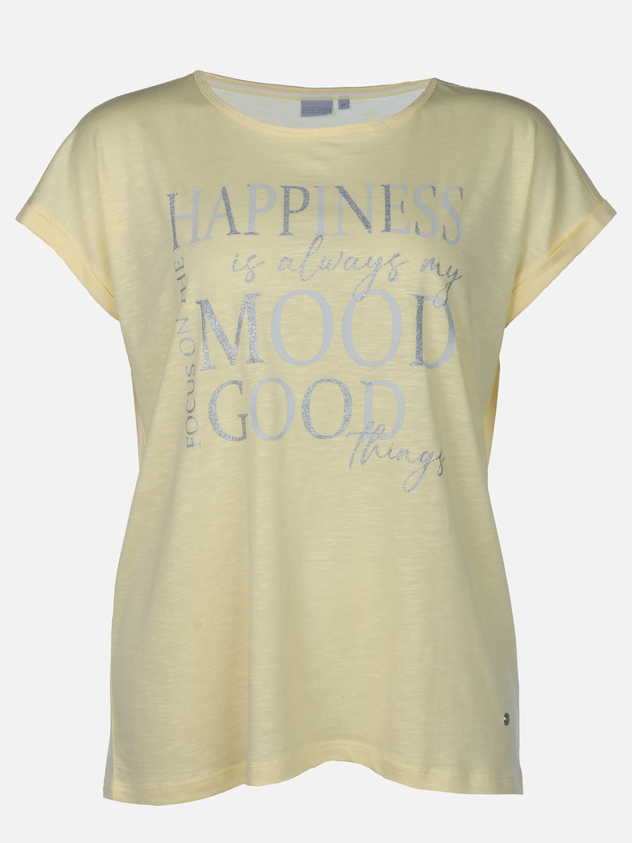 Sonja Blank Da-gr.Gr. T-Shirt m. Print Gelb 923598 YELLOW 1