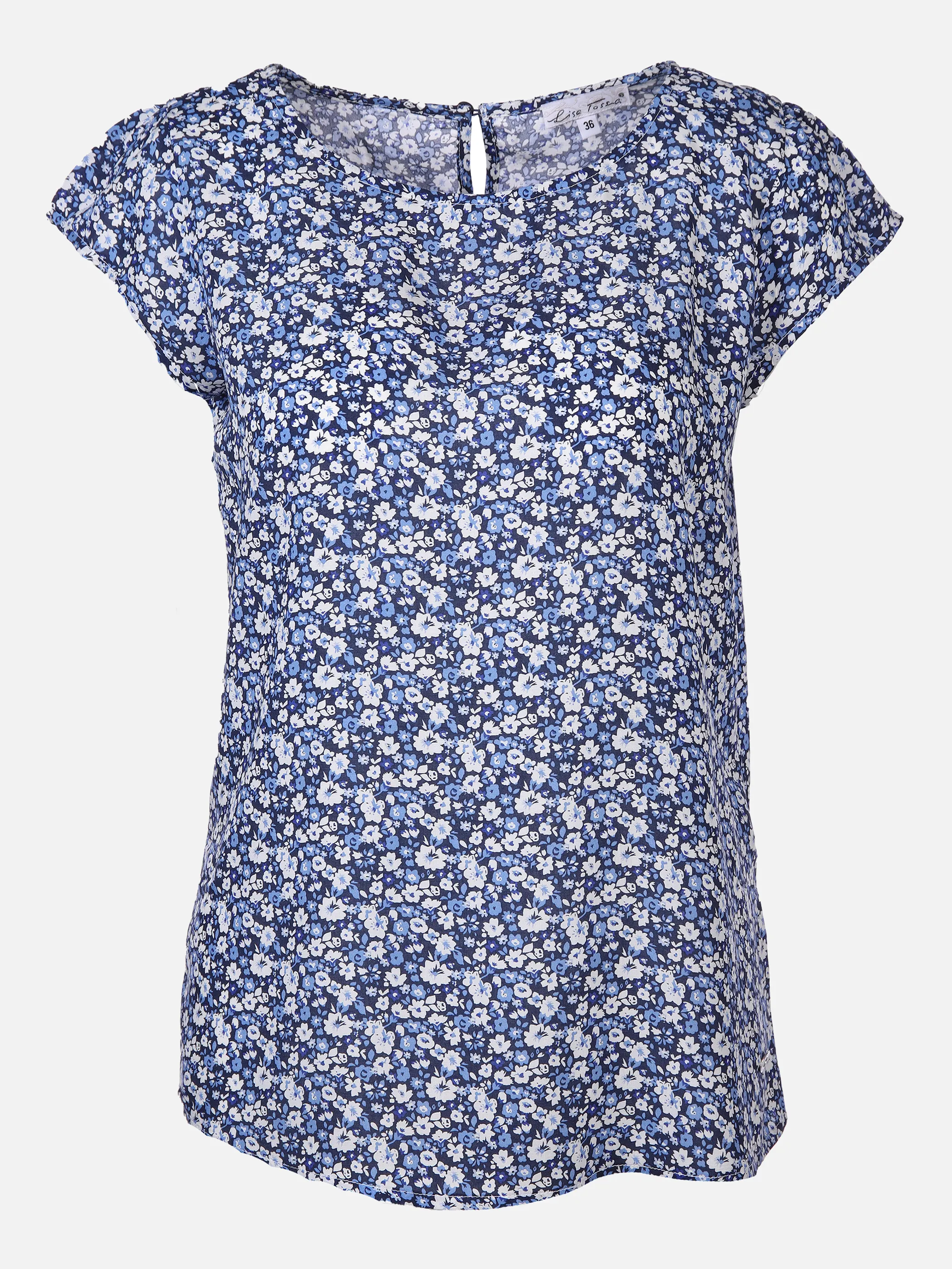 Lisa Tossa Da-Kurzarm-Bluse m. Print Blau 863135 BLAU GEM. 1