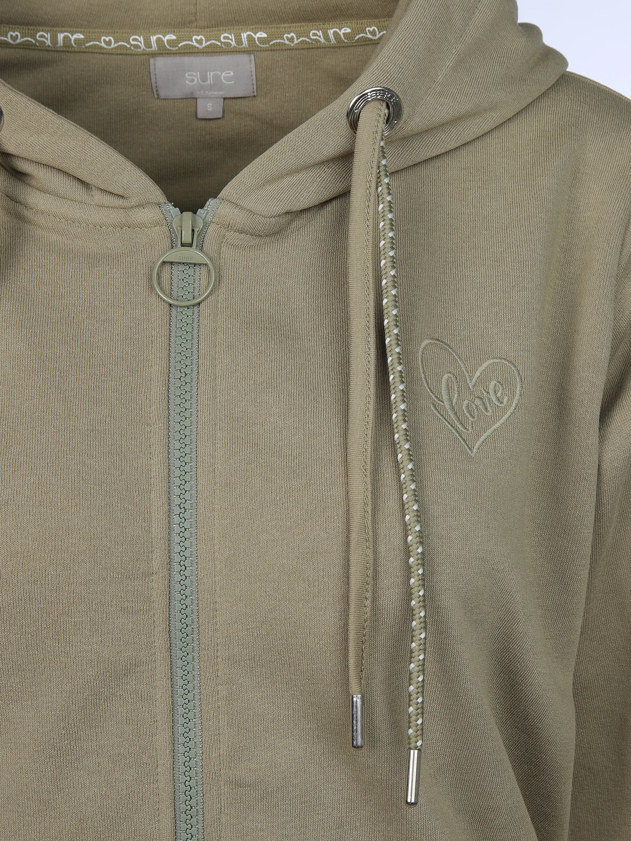 Sure Da-Sweat-Cardigan m. Kapuze Oliv 897606 KH 3 Sure Da-Sweat-Cardigan m. Kapuze Oliv 897606 KH 3