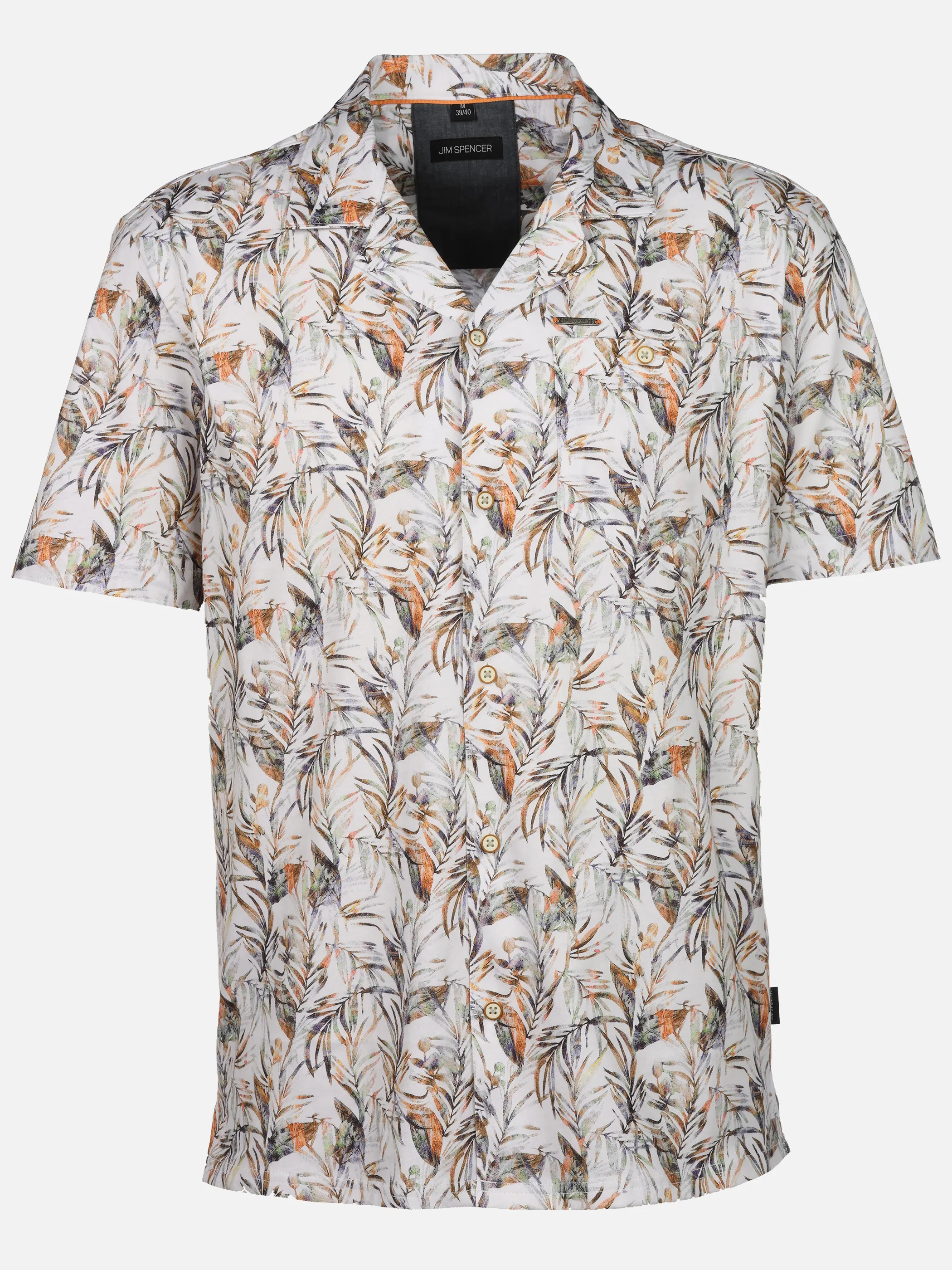 Jim Spencer He. Resorthemd 1/2 Arm Allover Weiß 925231 WHITE 1