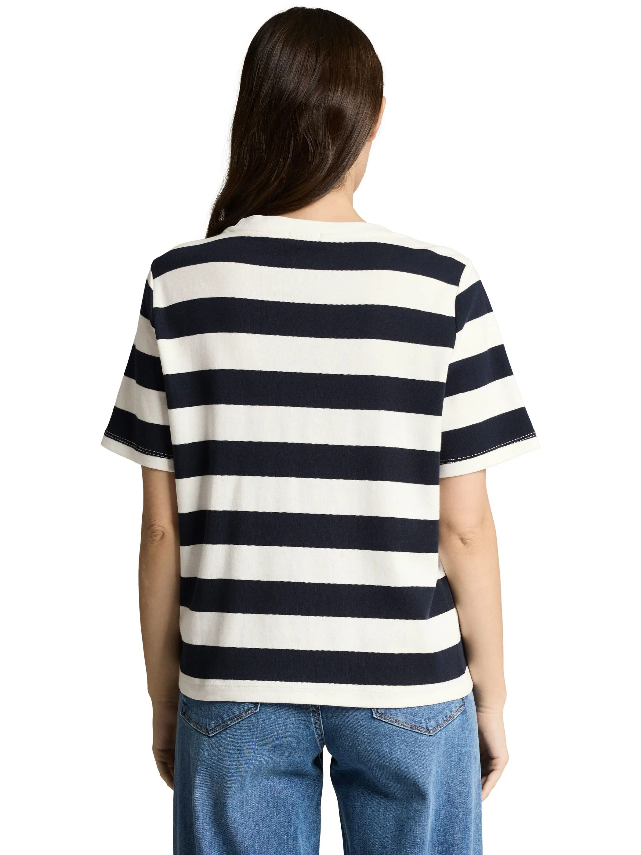 Tom Tailor 1050426 NOS T-shirt boxy crew neck with print Weiß 921974 40115 2