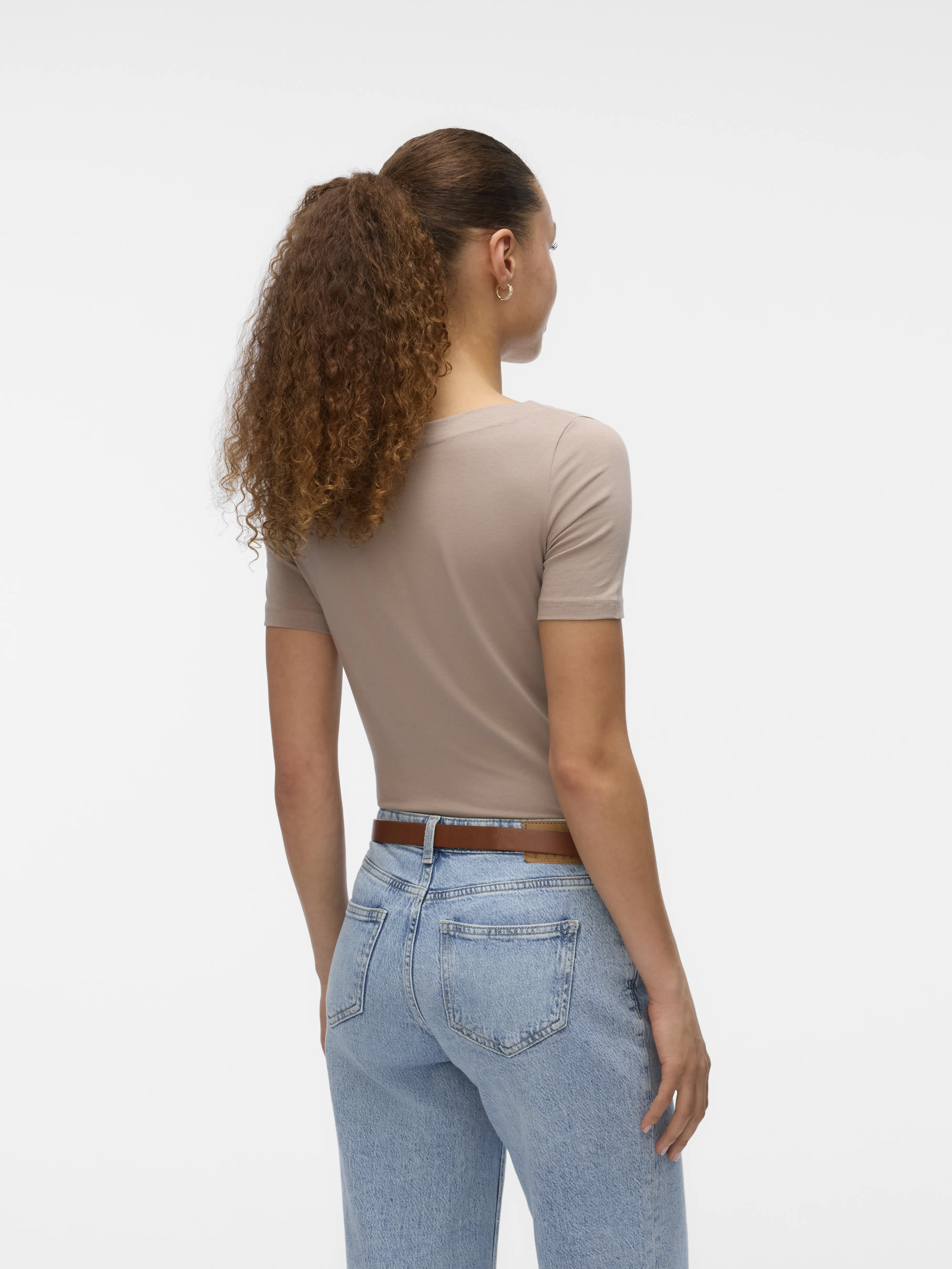 Vero Moda 10231753 VMPANDA MODAL S/S TOP Braun 835050 175680 3