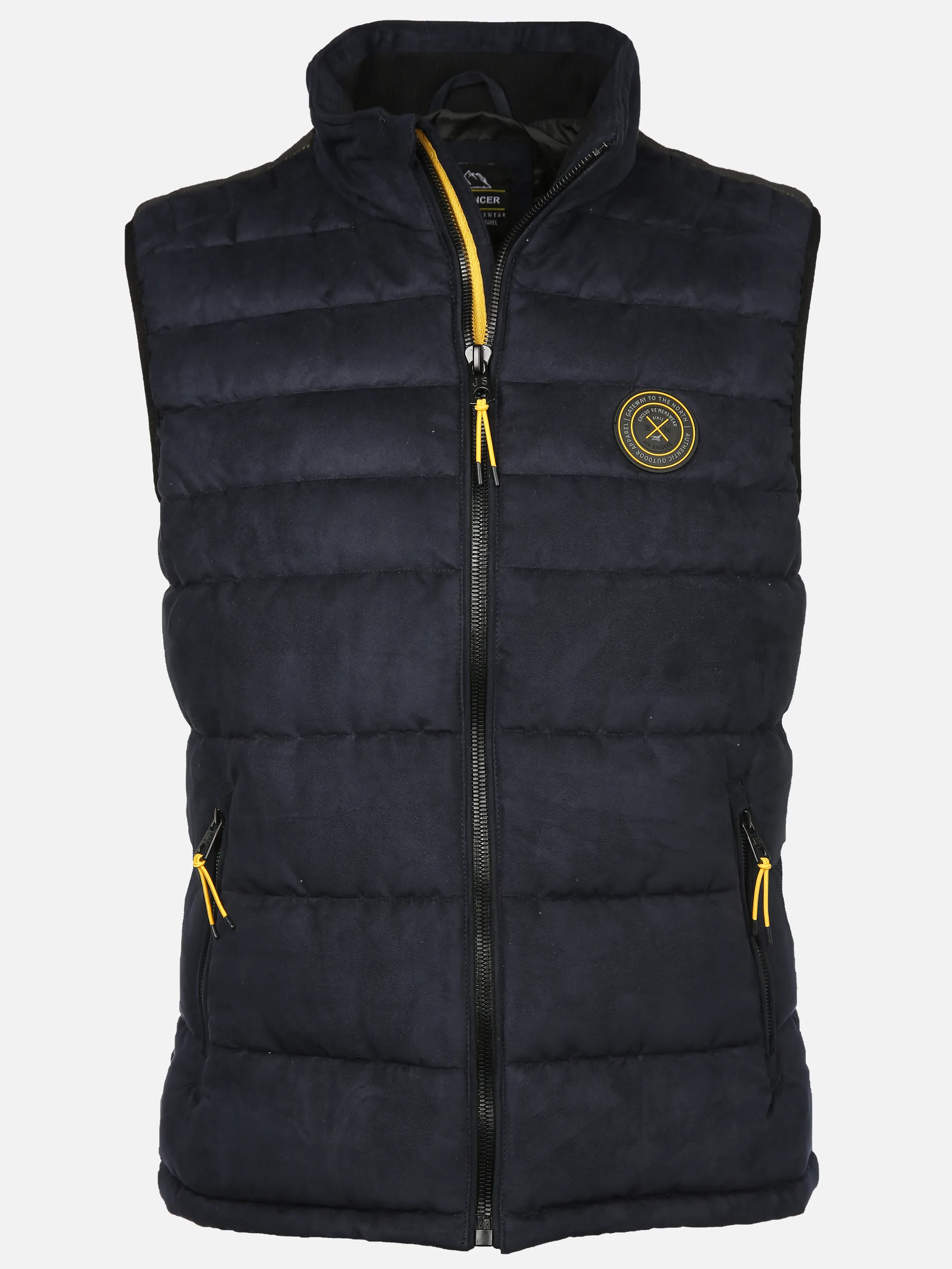 Jim Spencer He. Velour-Steppweste Blau 911966 NAVY 1