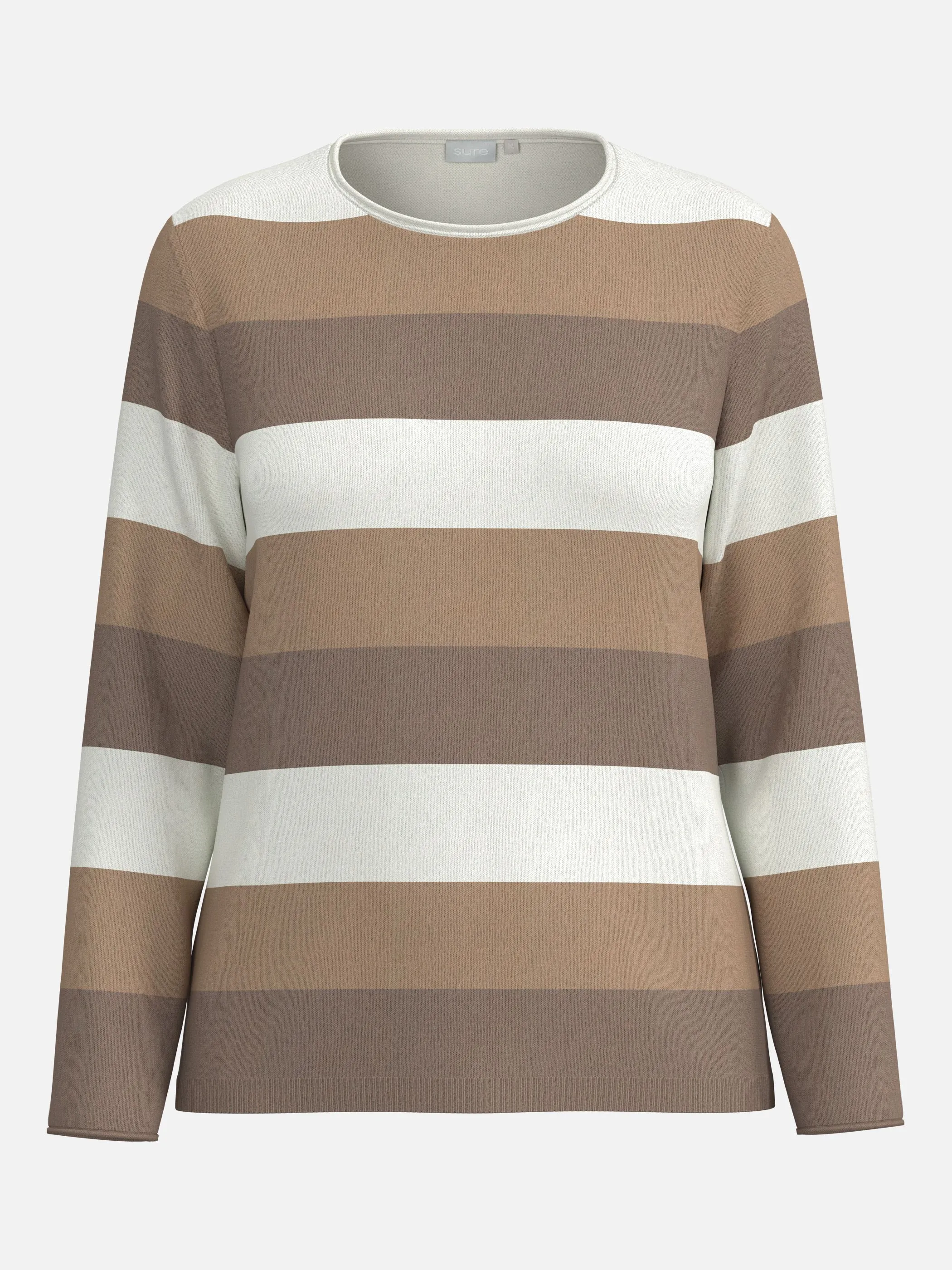Sure Da-Pullover RH Streifen CL Braun 930041 BROWN 1