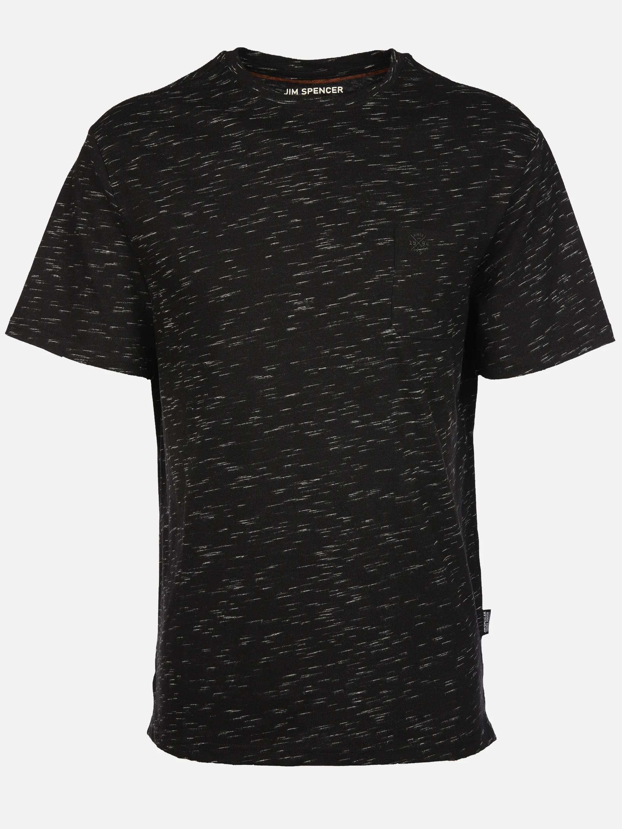 Jim Spencer He. T-Shirt 1/2 Arm grindle Schwarz 910839 BLACK 1
