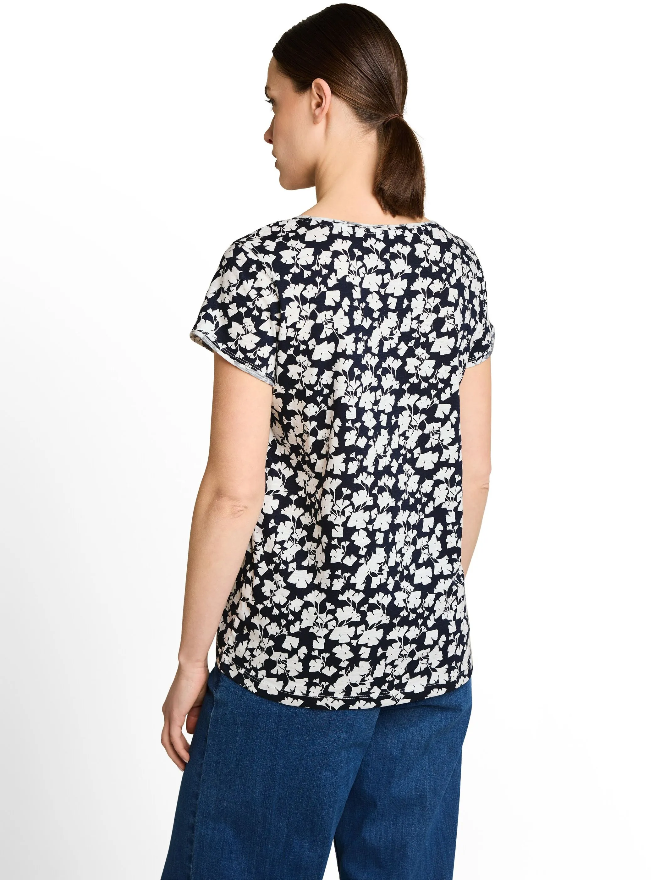 Tom Tailor 1050423 NOS T-shirt slub jersey wide crew Blau 922033 39735 2