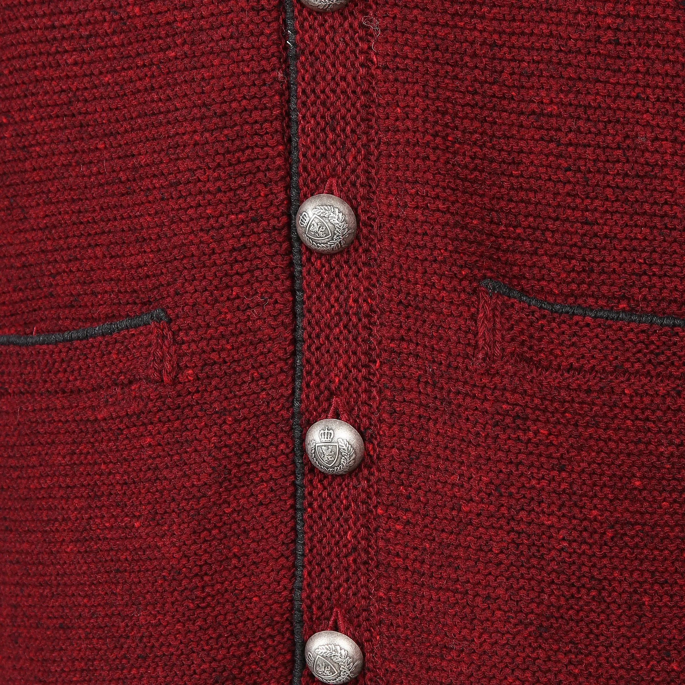 Birkhahn Mode und Tracht He. Trachtenjanker melange Rot 811851 DUNKELROT 3