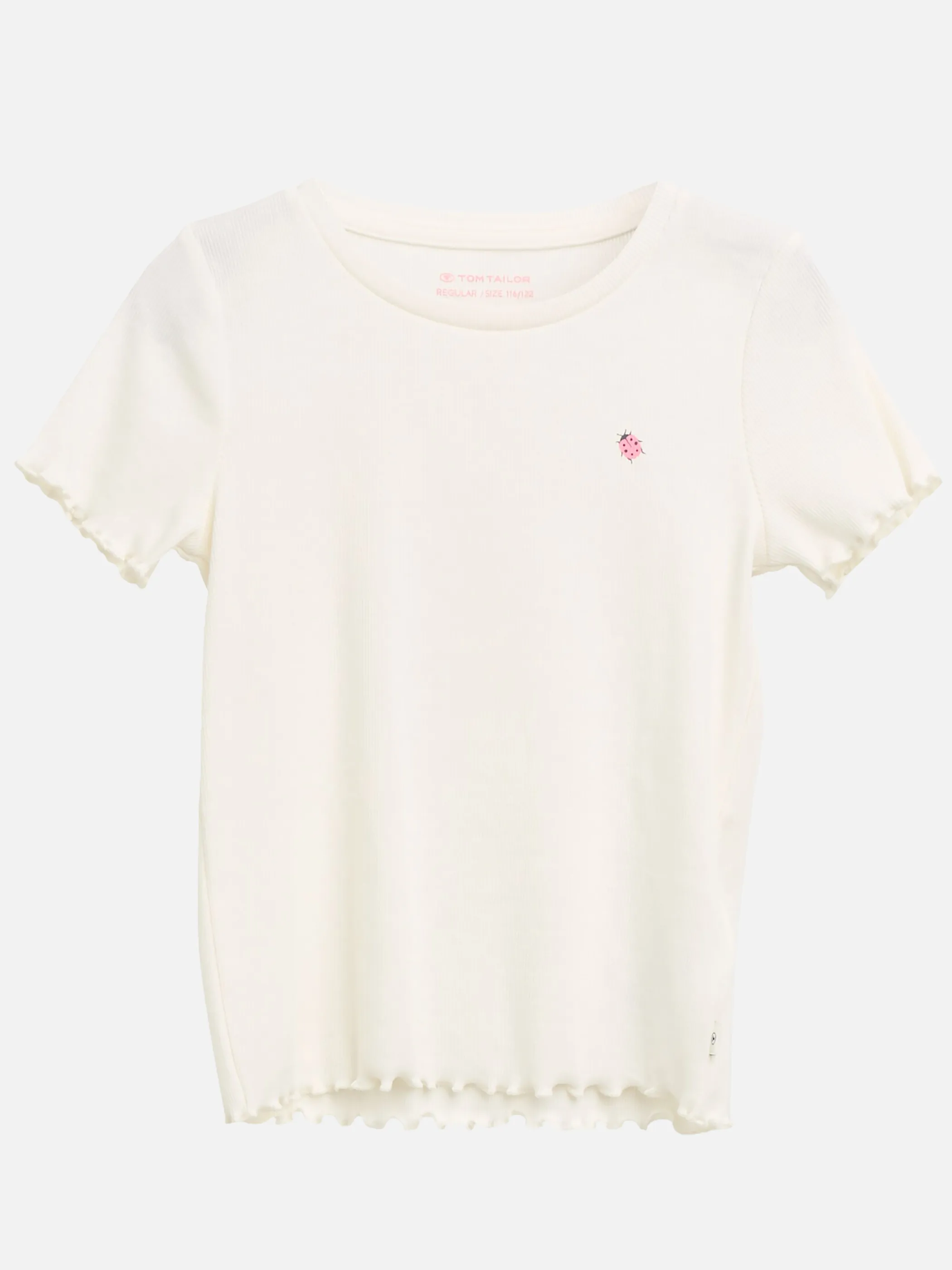 Tom Tailor 1045999 printed rib t-shirt Weiß 906954 39382 1