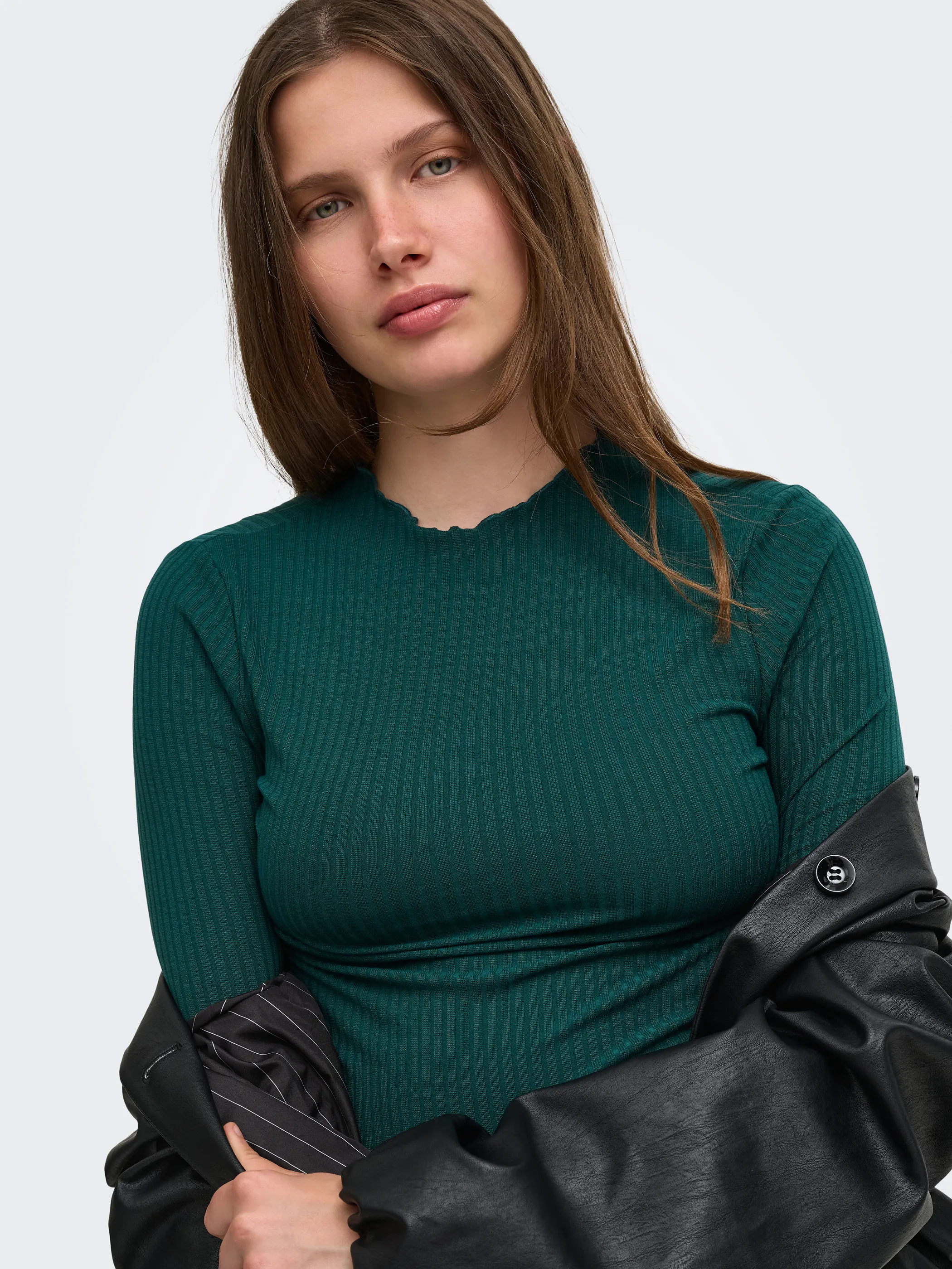 Only 15180040 ONLEMMA L/S HIGH NECK Grün 824110 193781 1