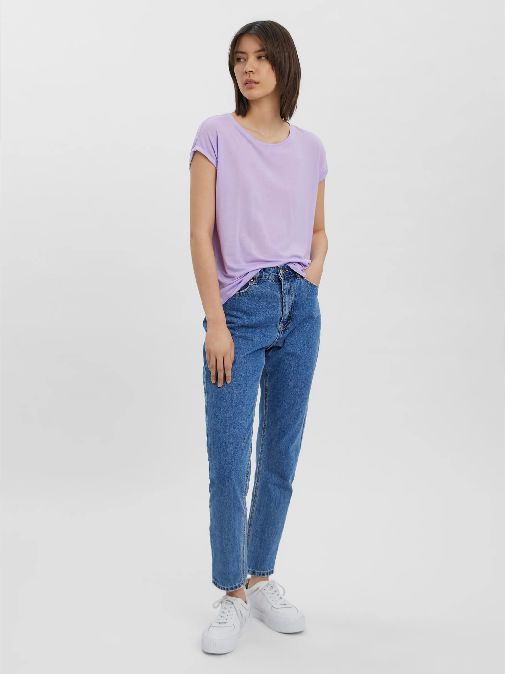Vero Moda 10187159 VMAWARE PLAIN SS TOP Lila 767201 228955 2 Vero Moda 10187159 VMAWARE PLAIN SS TOP Lila 767201 228955 2