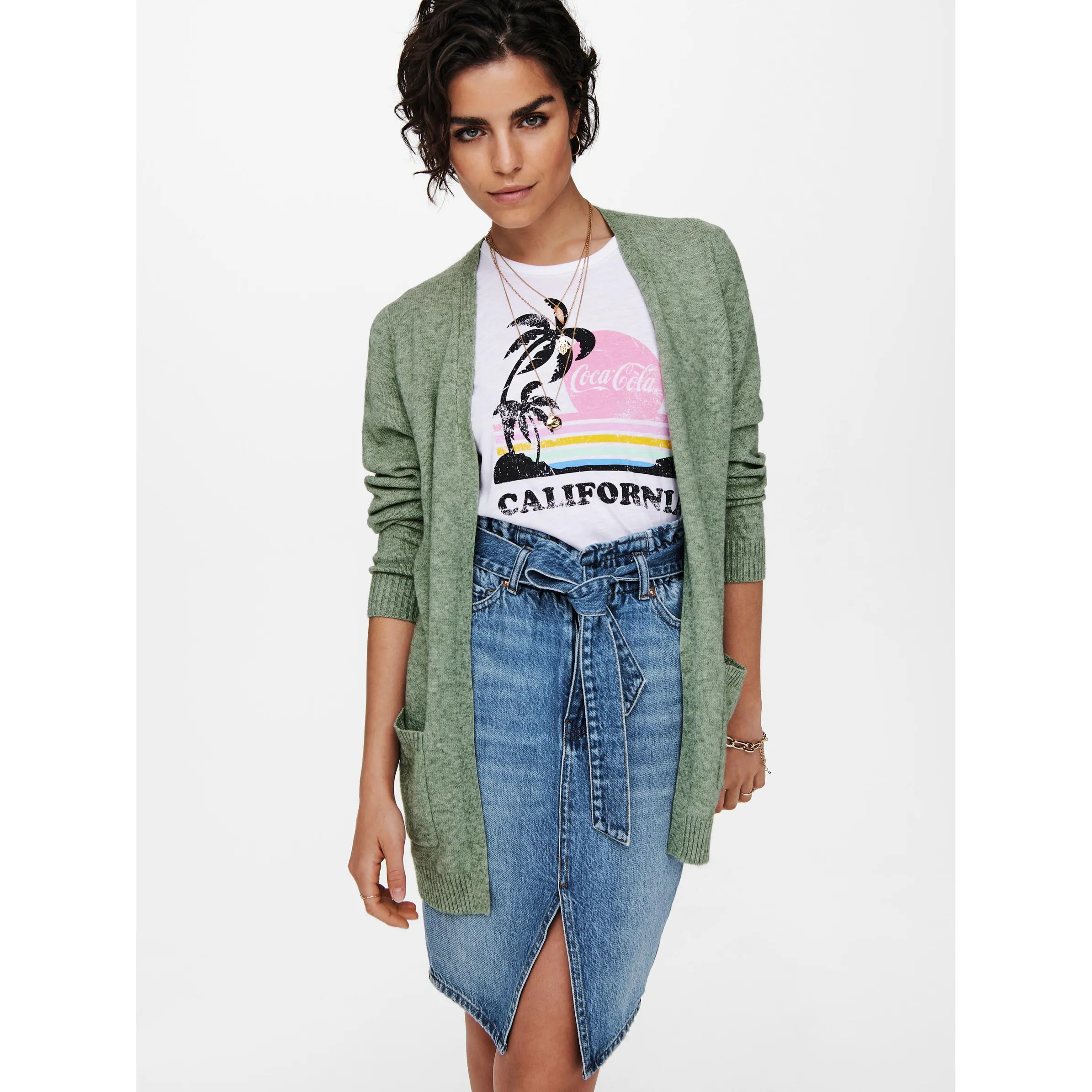 Only 15174274 ONLLESLY L/S OPEN CAR Grün 827401 180053001 4 Only 15174274 ONLLESLY L/S OPEN CAR Grün 827401 180053001 4