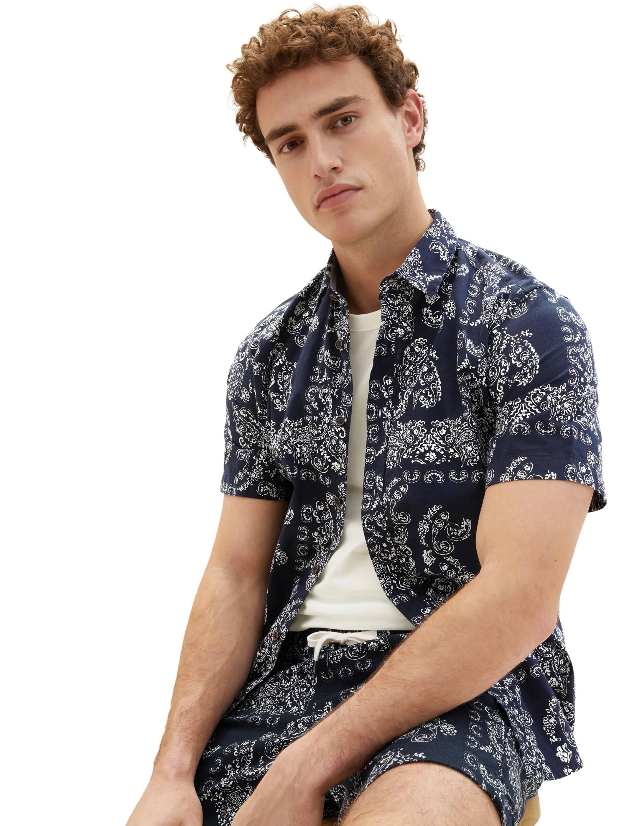 Tom Tailor 1036218 printed paisley shirt Blau 880557 31783 4 Tom Tailor 1036218 printed paisley shirt Blau 880557 31783 4