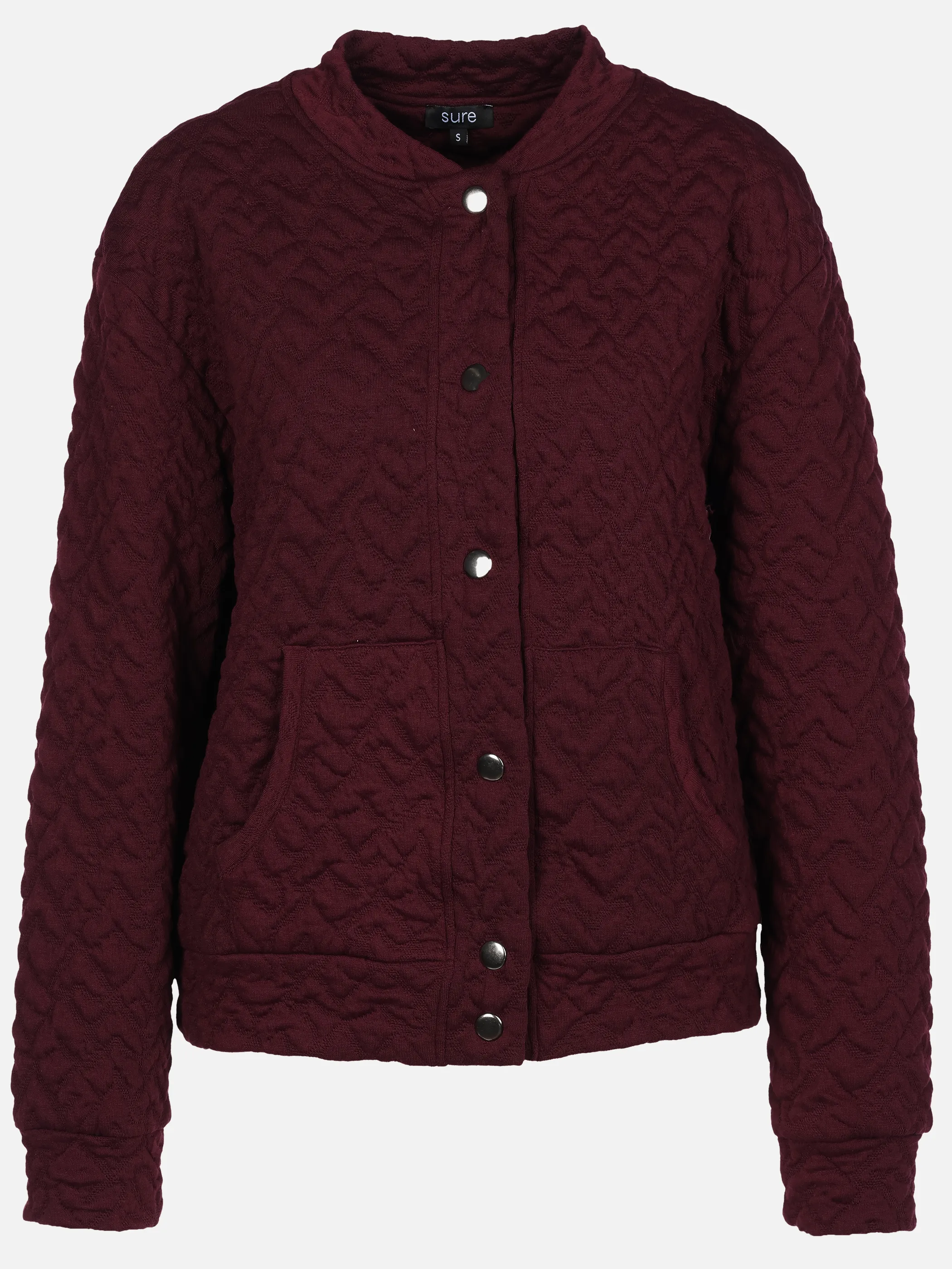 Sure Da-Sweatjacke in Cloquéware Lila 921259 FUDGE 1