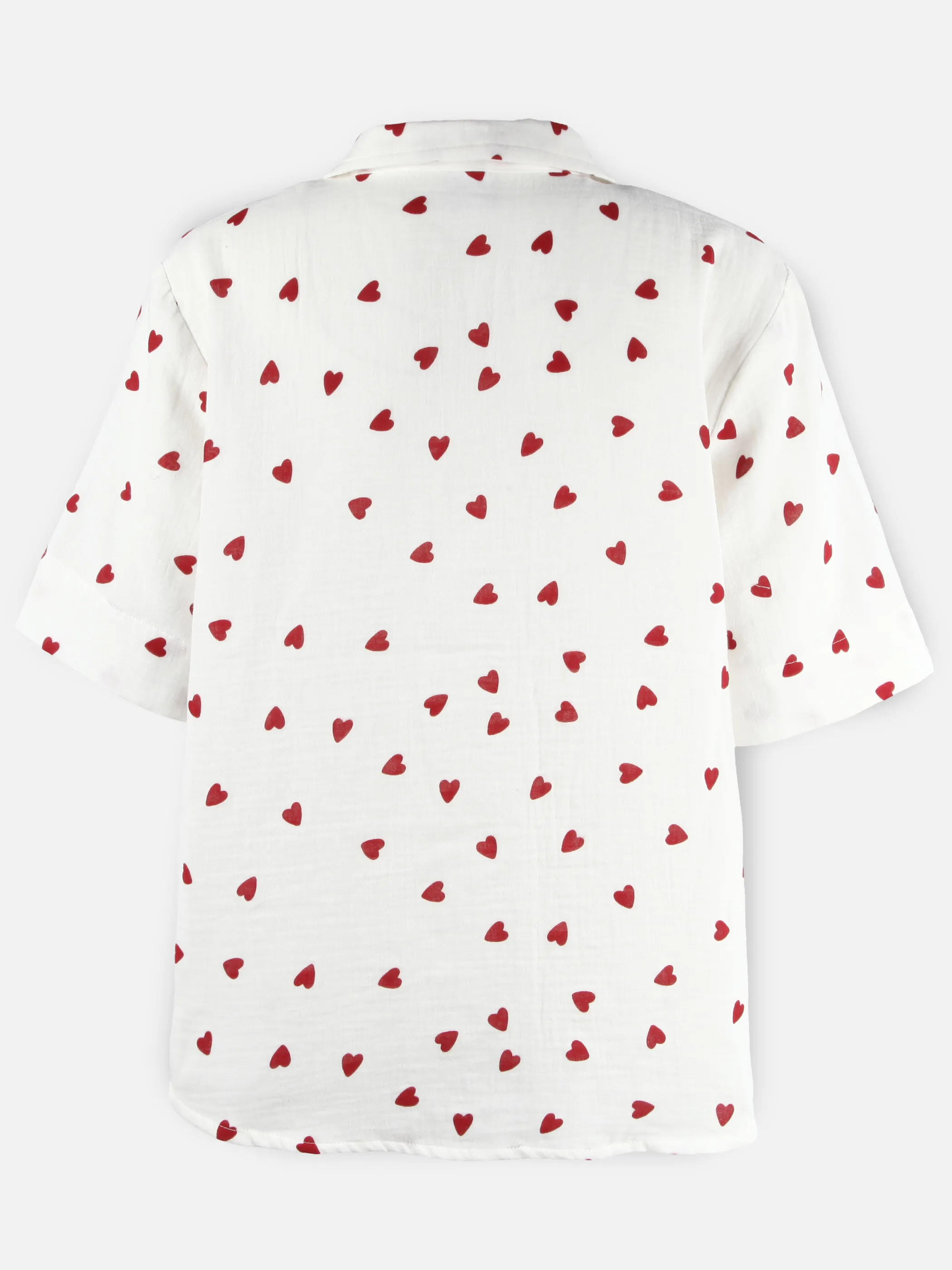 One Way TG Musseline Bluse mit roten Herzen AOP in weiß Weiß 923379 WEIß 2