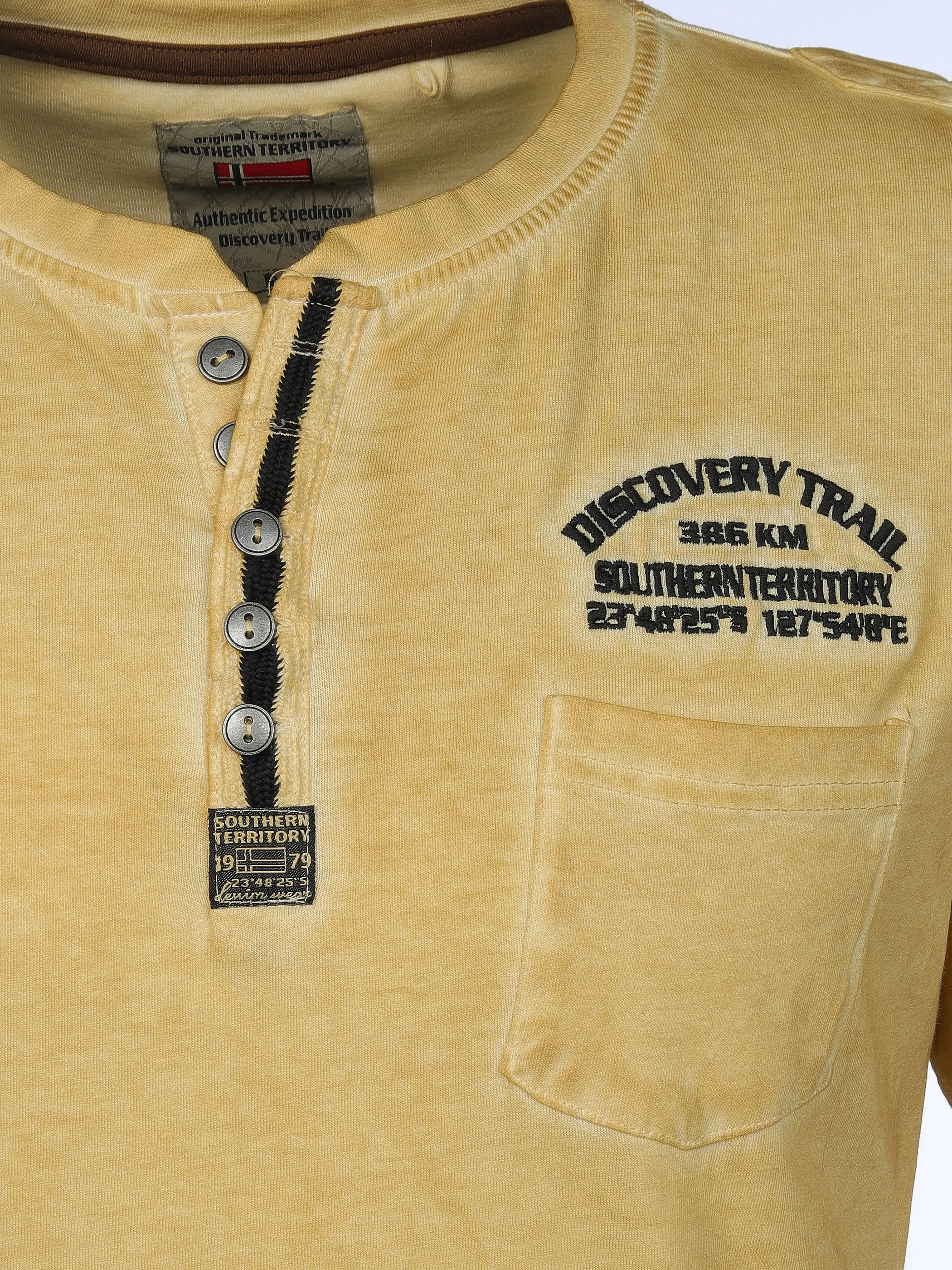 Southern Territory He. Henleyshirt 1/2 Arm washer Gelb 910643 GELB 3 Southern Territory He. Henleyshirt 1/2 Arm washer Gelb 910643 GELB 3