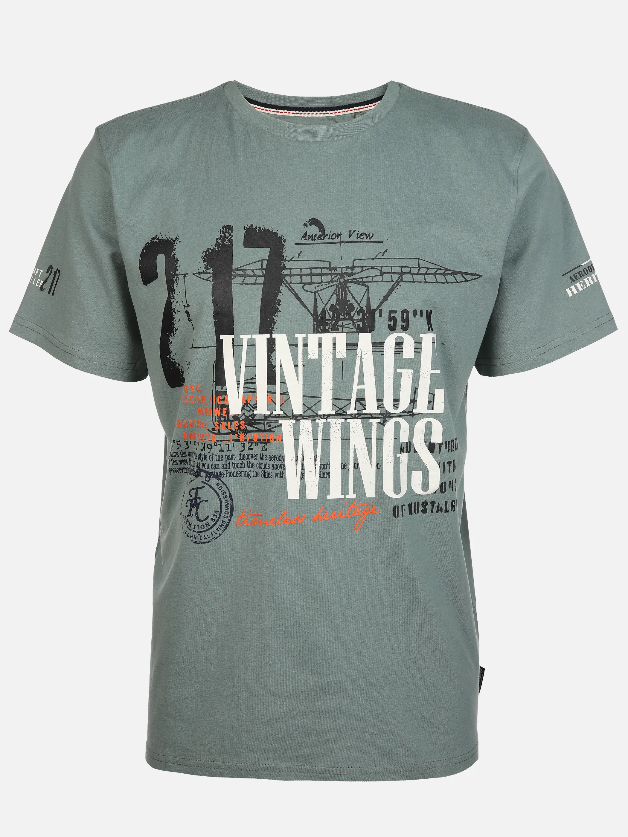 Jim Spencer He. T-Shirt 1/2 Arm Druck RH Oliv 893212 KHAKI 1 Jim Spencer He. T-Shirt 1/2 Arm Druck RH Oliv 893212 KHAKI 1