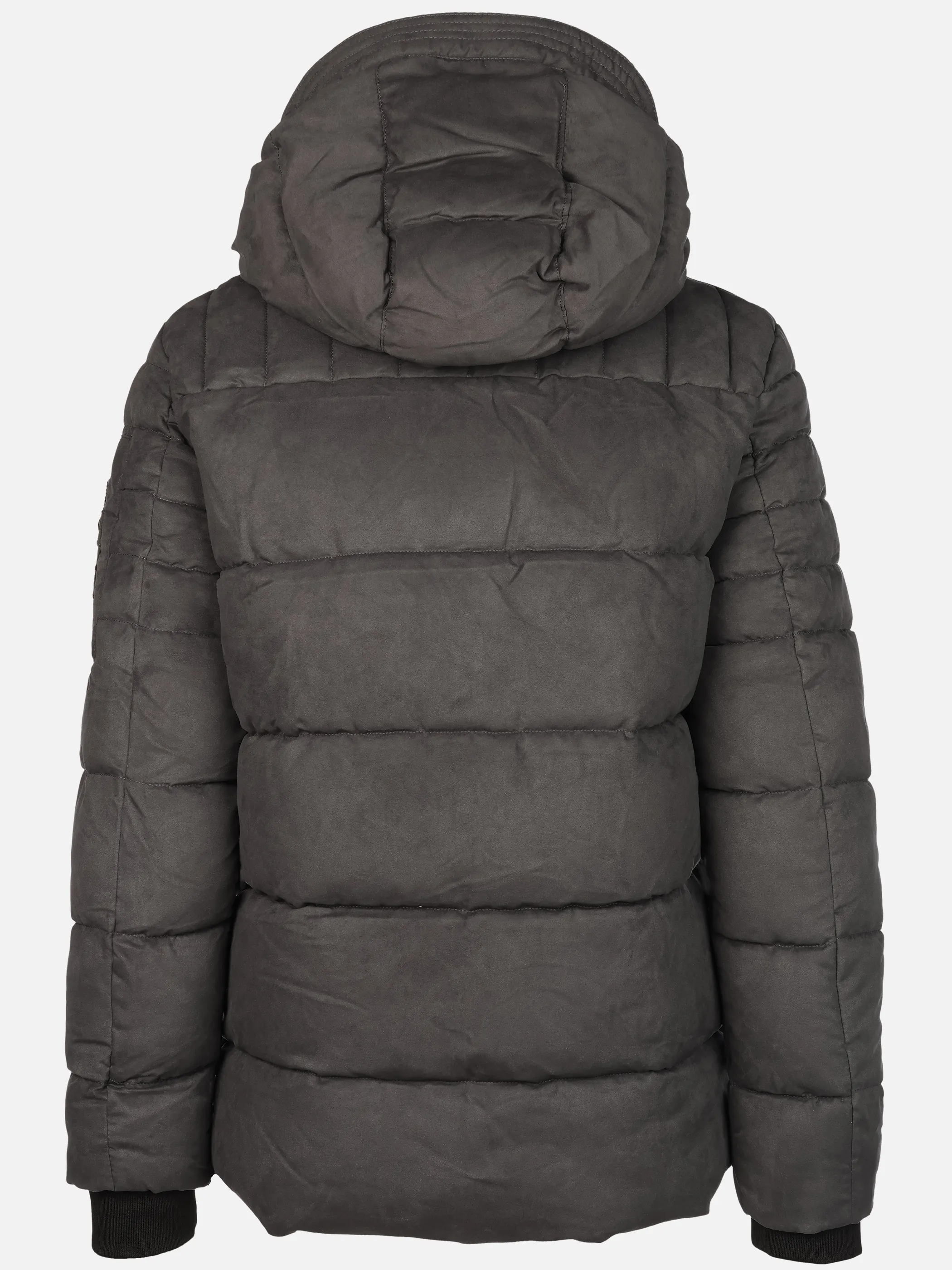 Jim Spencer He. Kapuzensteppjacke Velour Grau 915864 1100 2