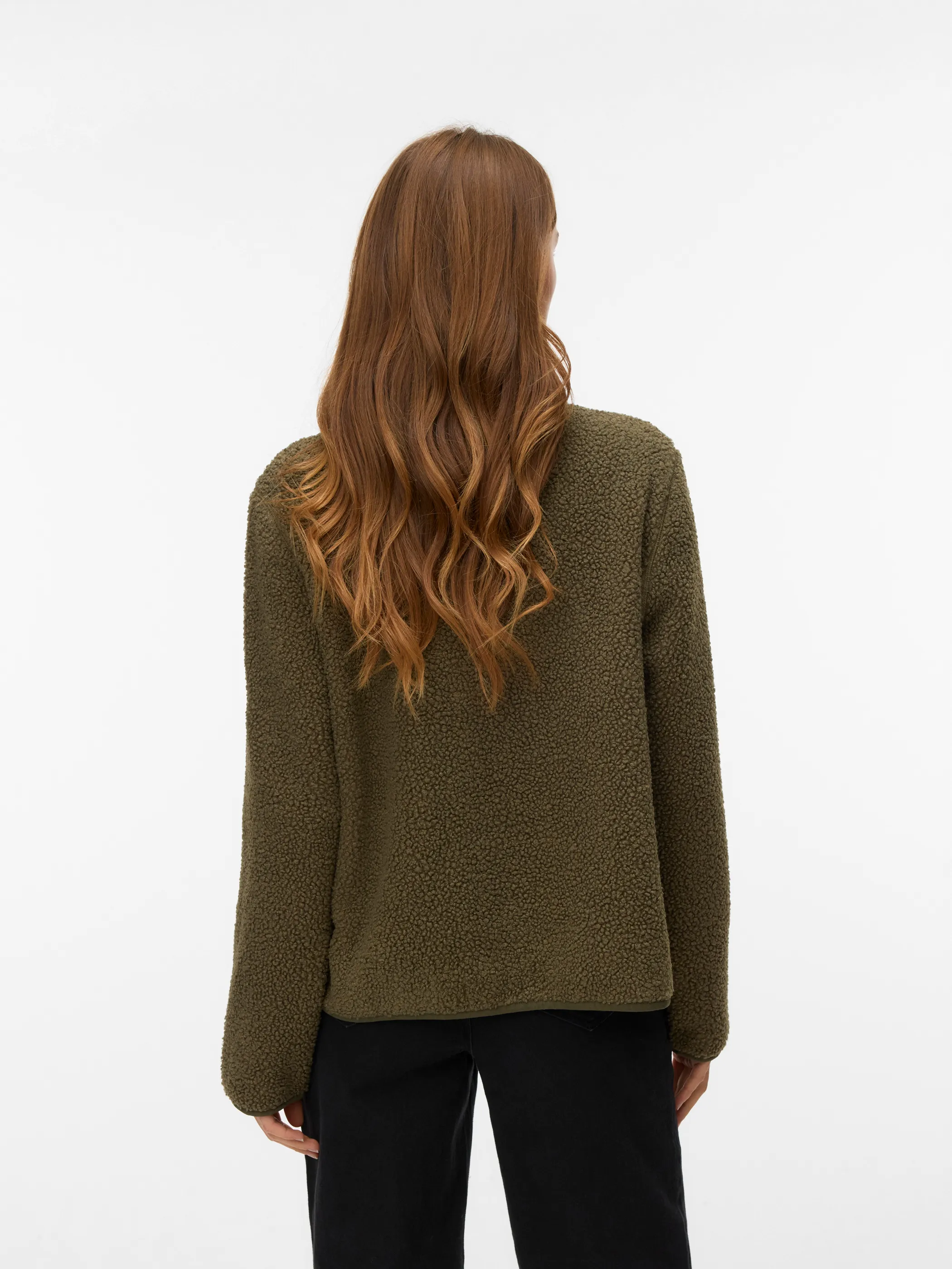 Vero Moda 10349421 VMFLASH TEDDY ANORAK Grün 929224 212450 2