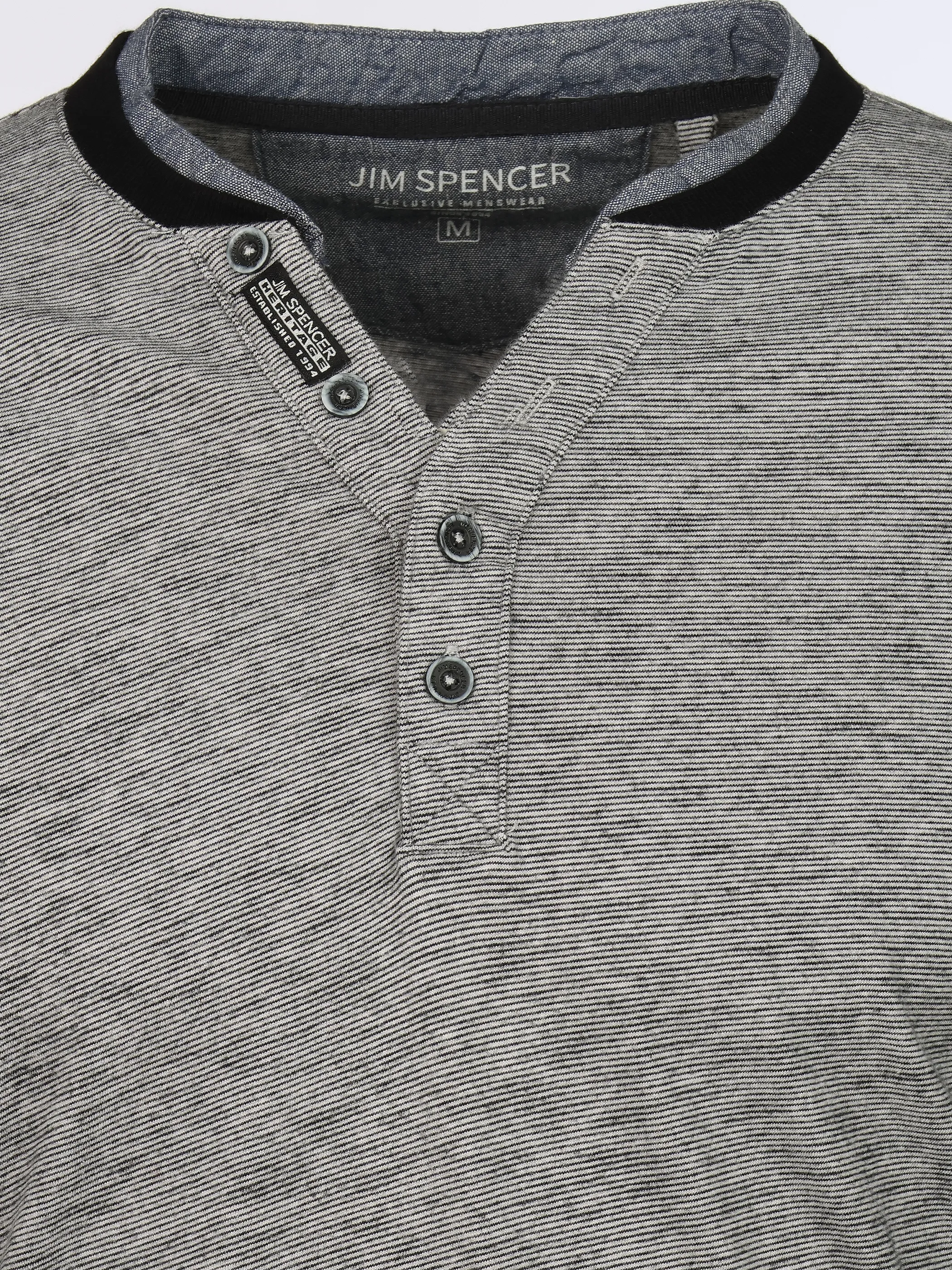 Jim Spencer He. Henleyshirt 1/1 Arm Premiu Blau 929631 BLUE 3