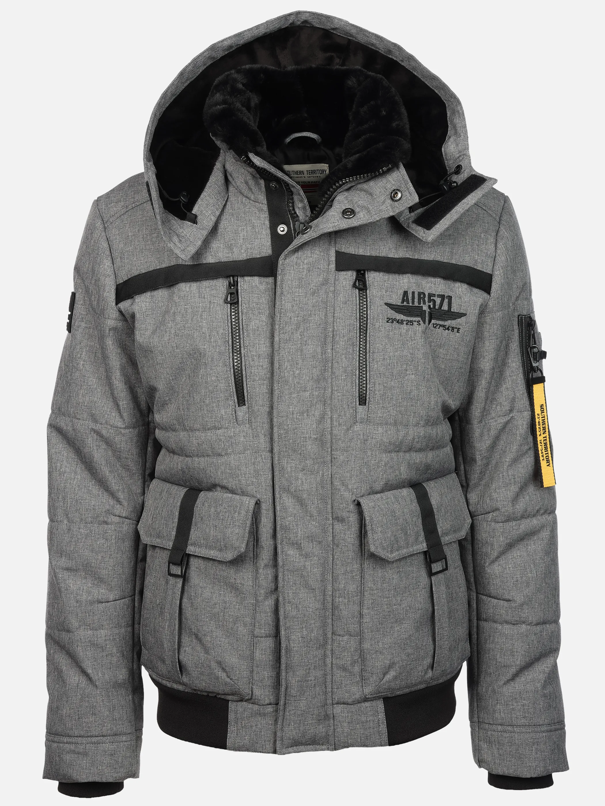 Southern Territory He. Steppblouson utility Grau 914365 GREY MEL 1