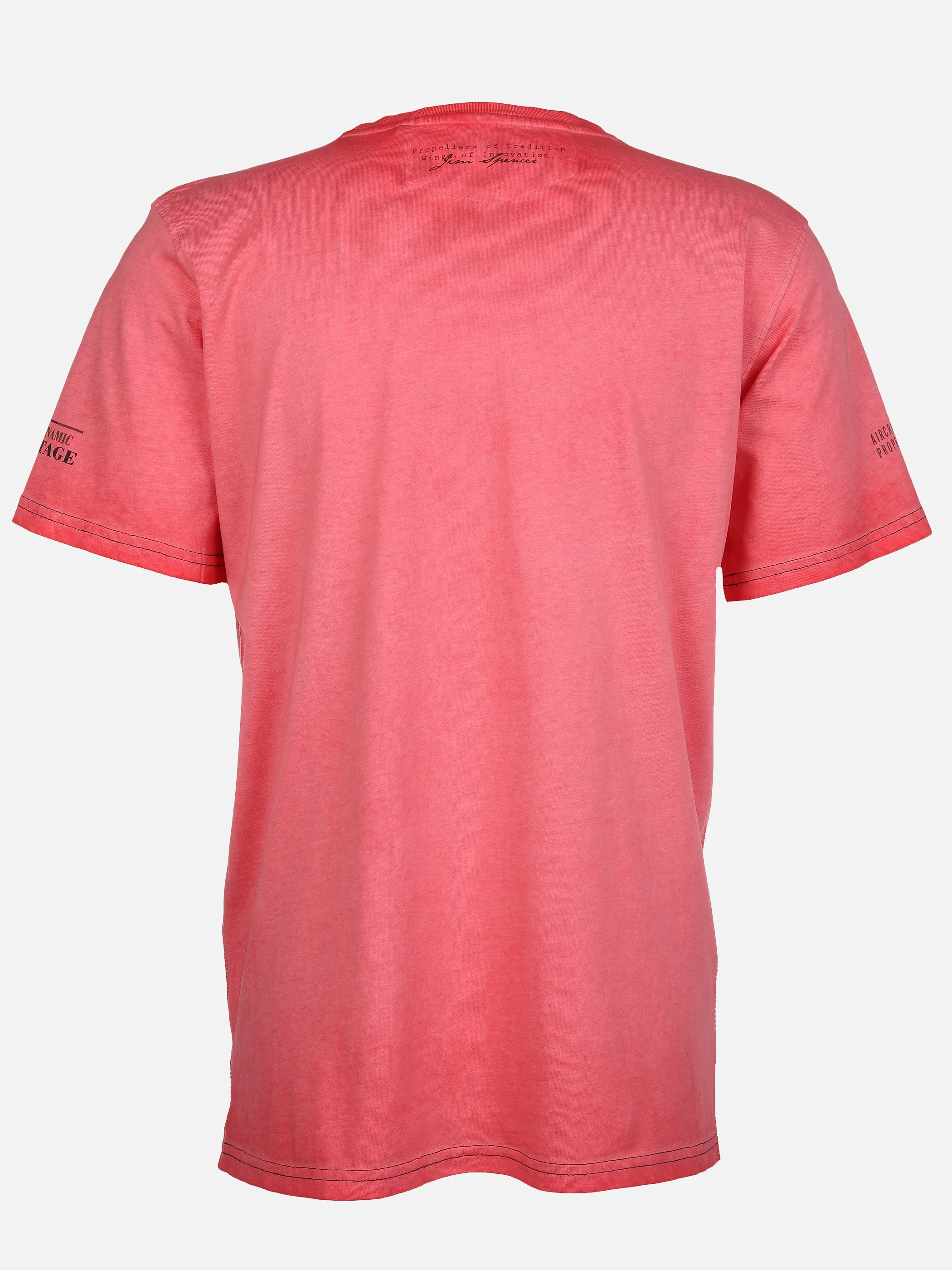 Jim Spencer He. T-Shirt 1/2 Arm Druck RH Rot 893212 CORAL 2