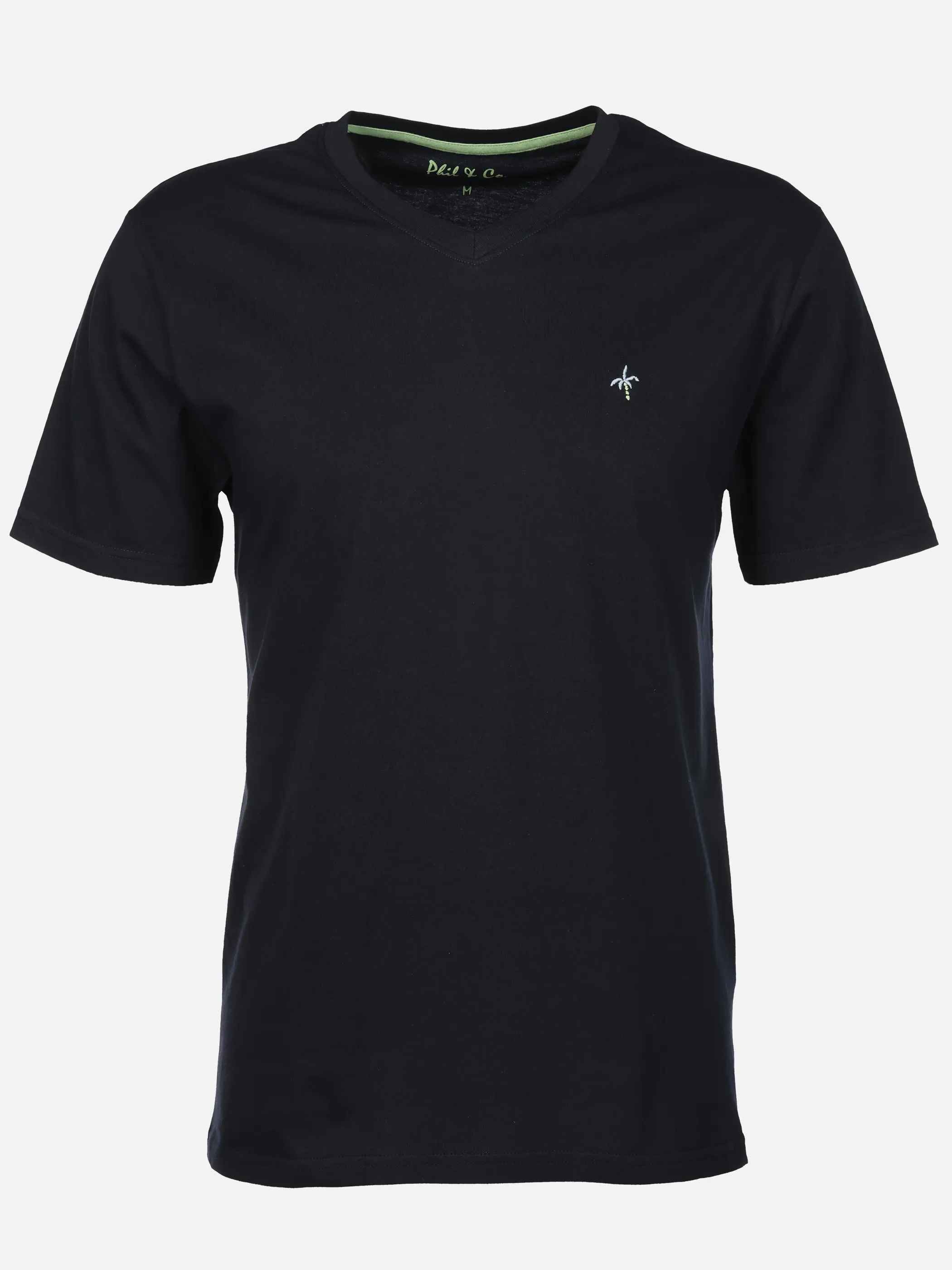 Phil+Co He. Schlafshirt 1/2 Arm Palme Blau 922938 BLAU 1