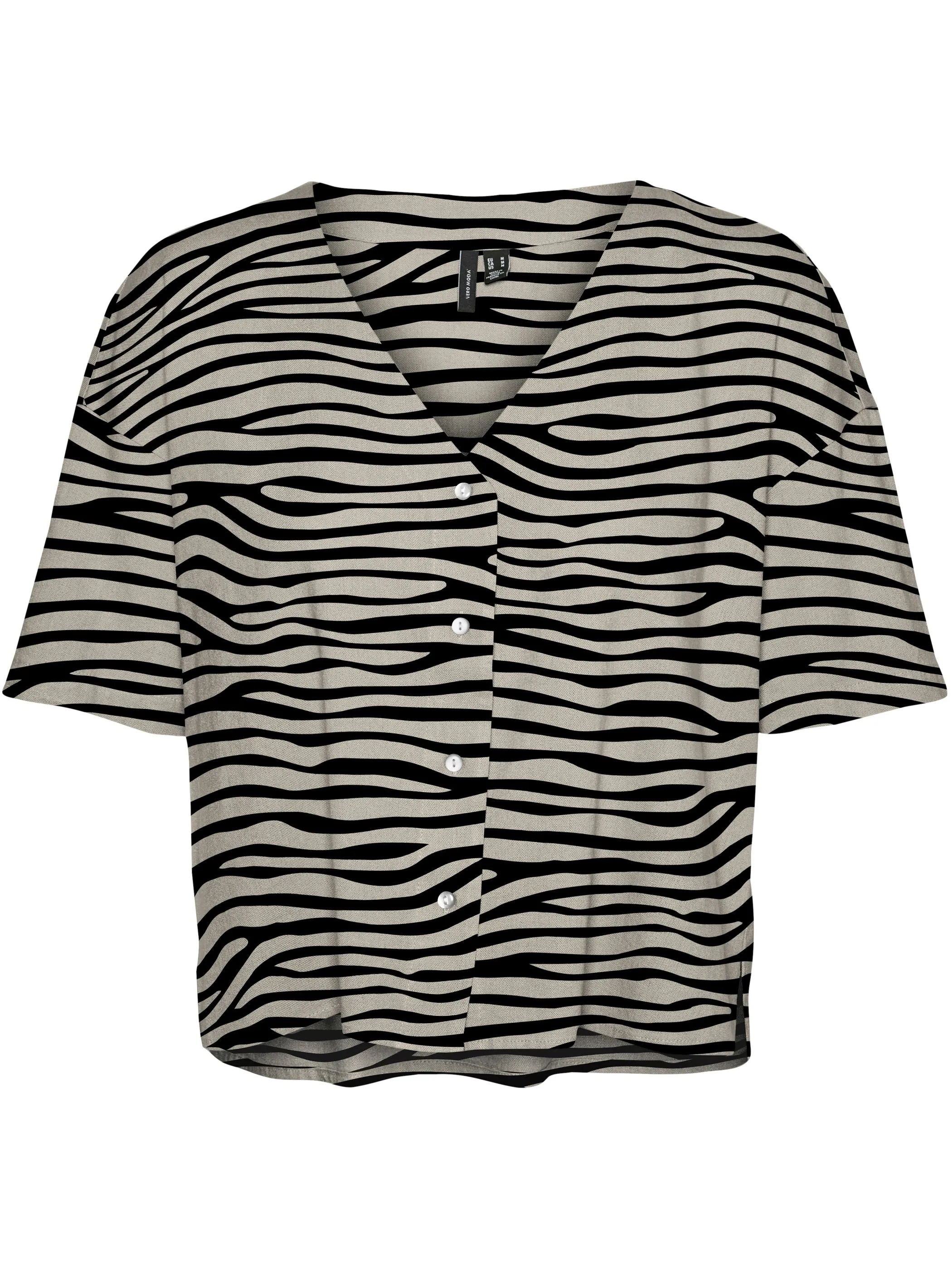 Vero Moda 10279696 VMJESMILO 2/4 SHIRT W Schwarz 875221 177868006 1