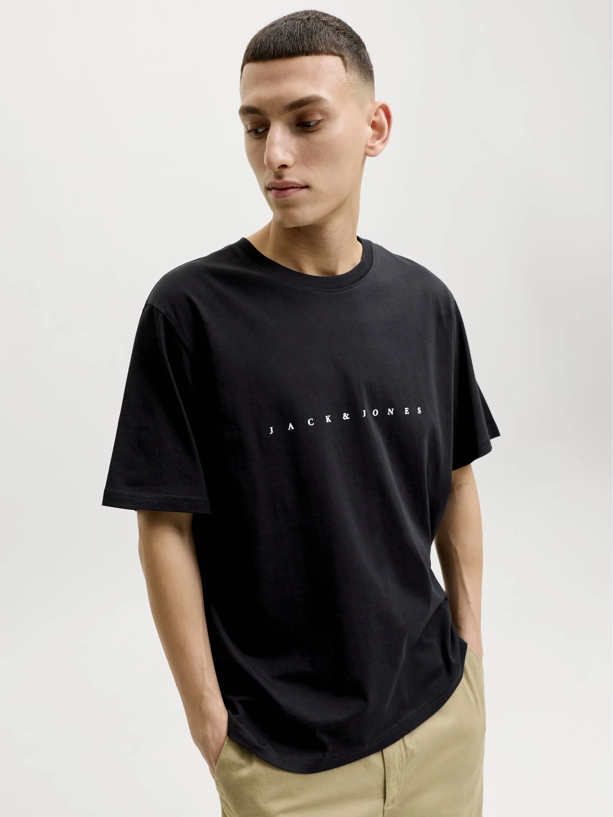 Jack Jones 12234746 JJESTAR JJ TEE SS NOO Schwarz 886675 178012 5