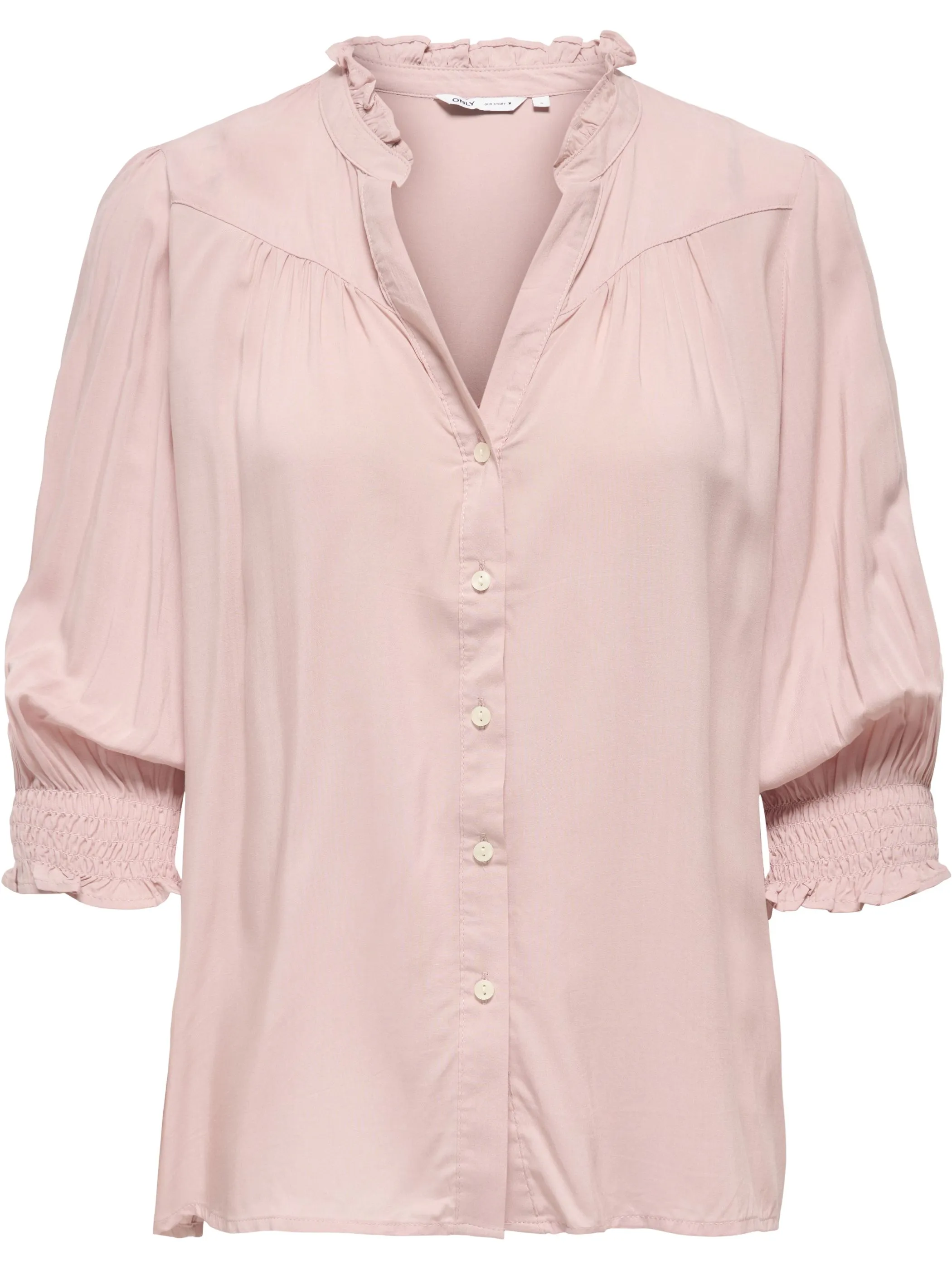 Only 15332997 ONLRAYA 3/4 SHIRT WVN Rosa 906669 178118 1