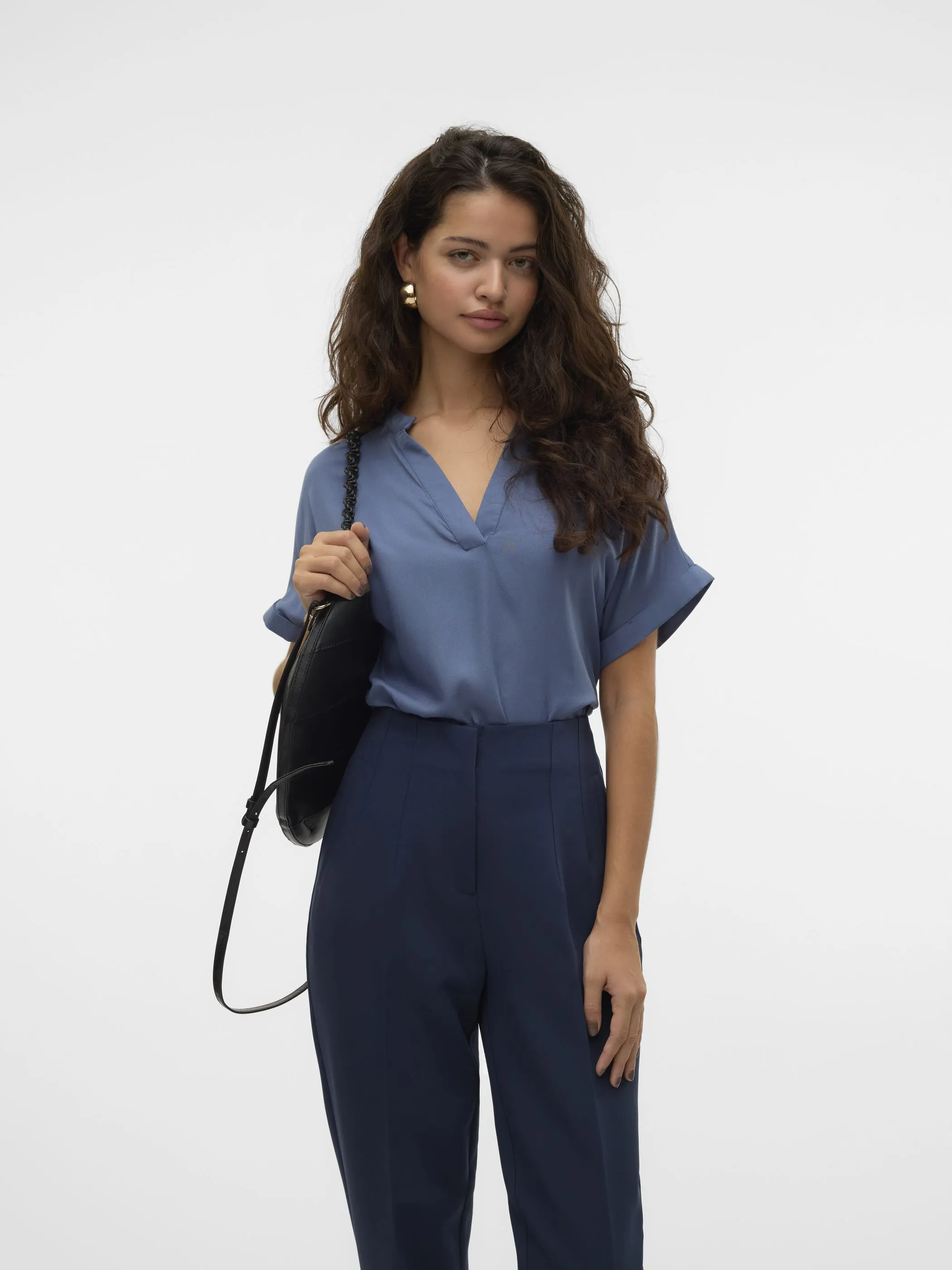 Vero Moda 10279697 VMBEAUTY SS TOP GA NO Blau 875220 189259 2