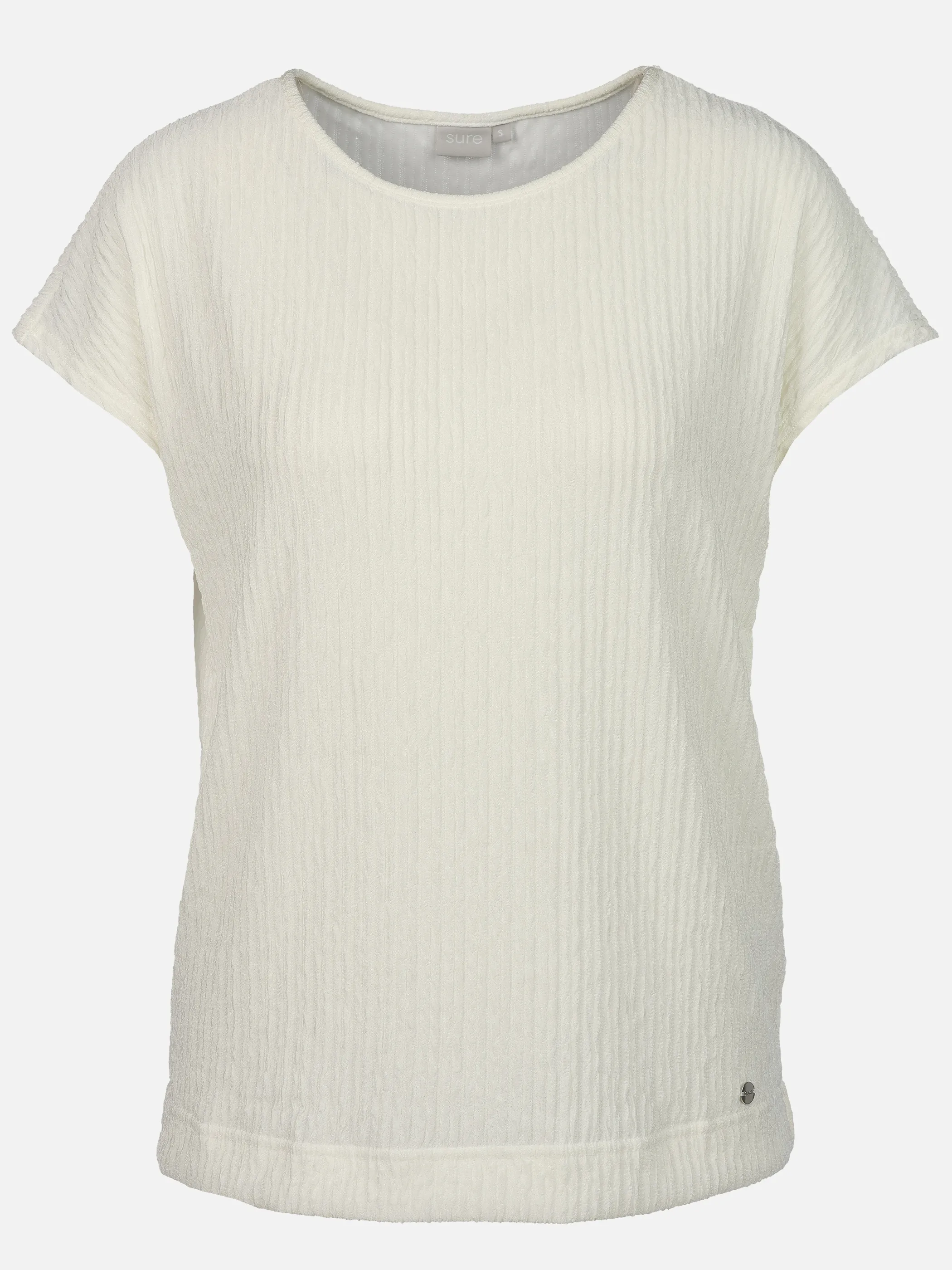 Sure Da-Plisse-T-Shirt Weiß 926180 WHITE 1
