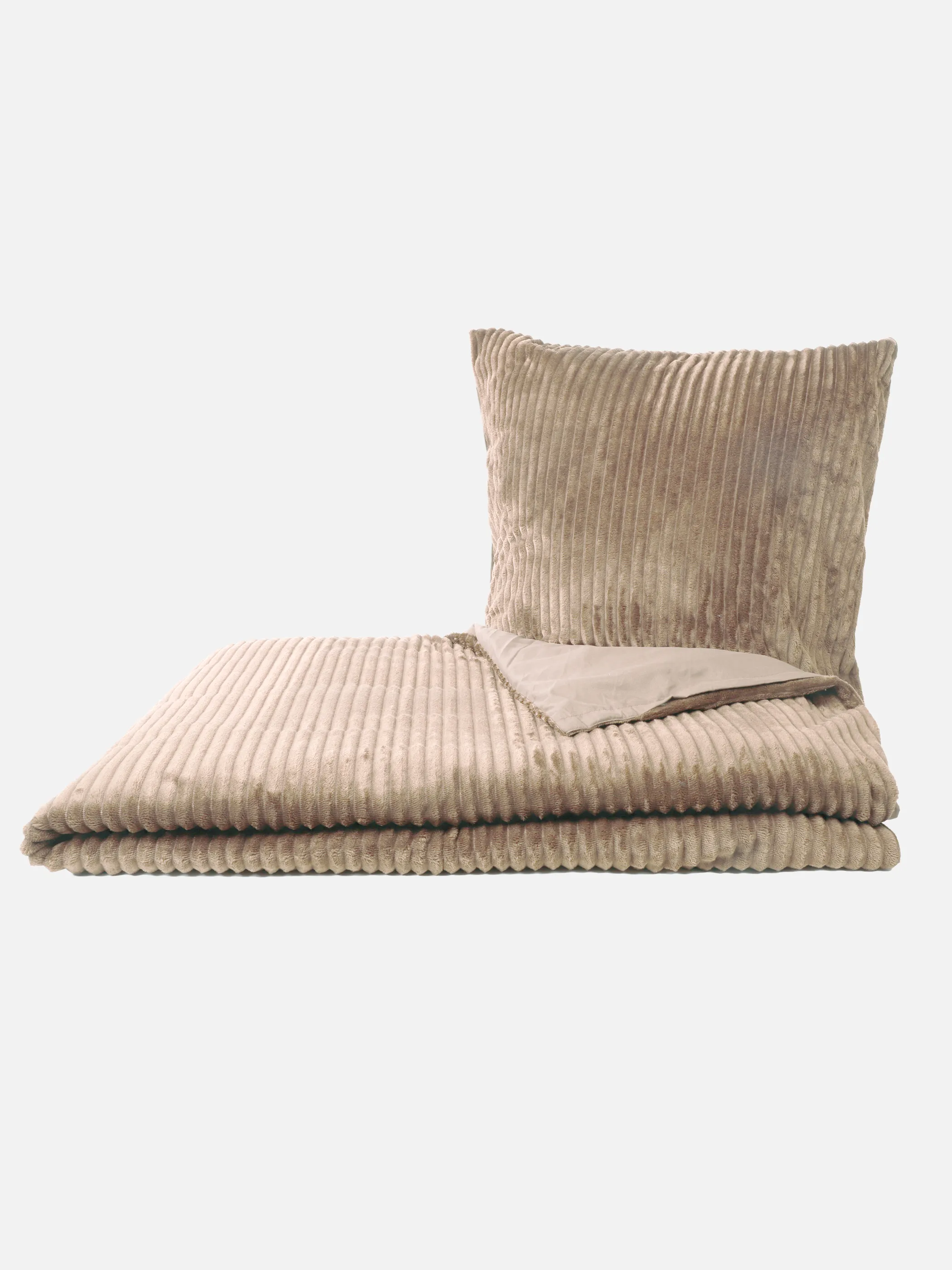 Dream House Bettwäsche gerippt Fleece Weiß 933057 SAND 1