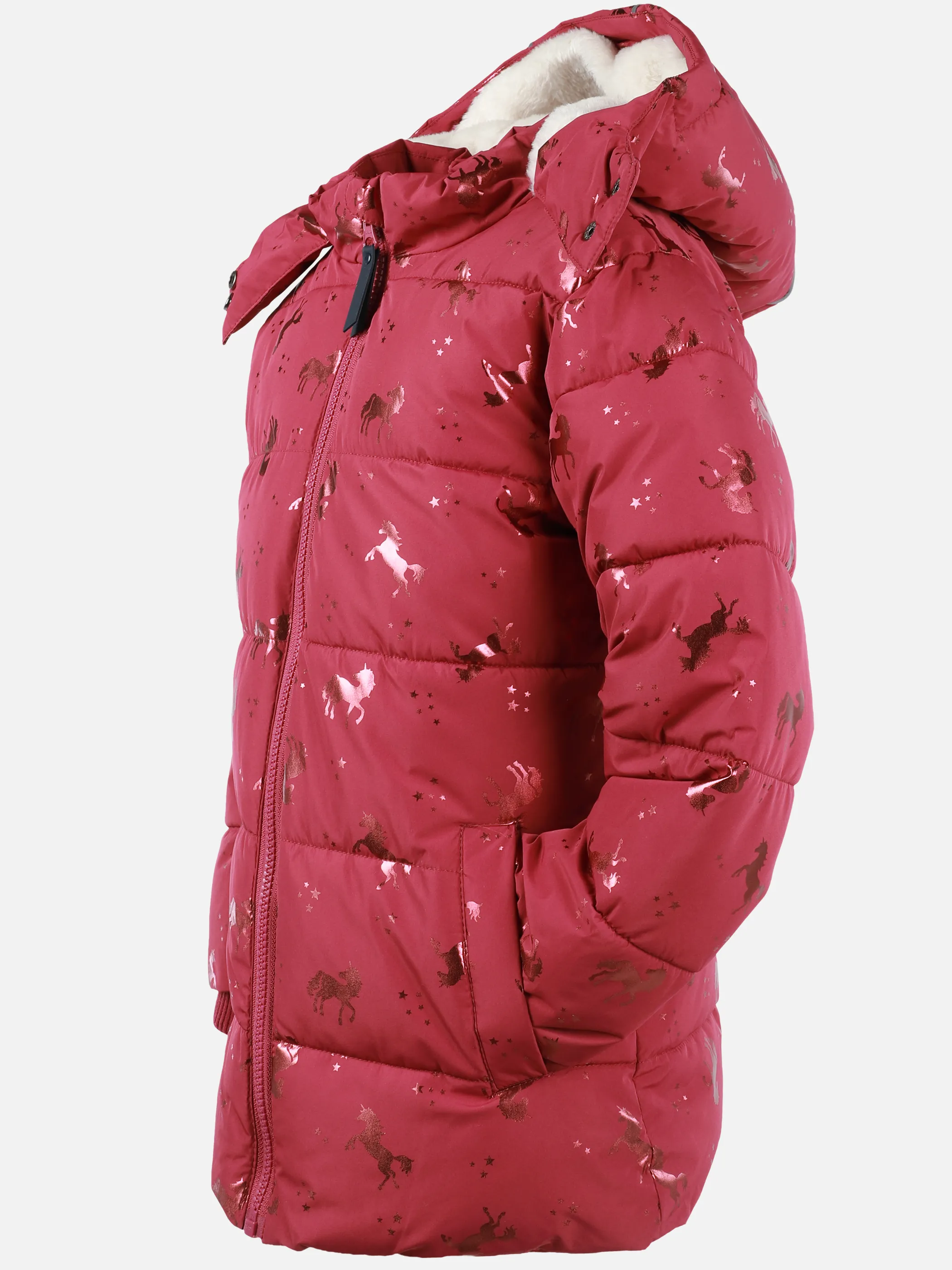 One Way KM Jacke mit Pferde AOP in lila Rot 929988 RED256 4