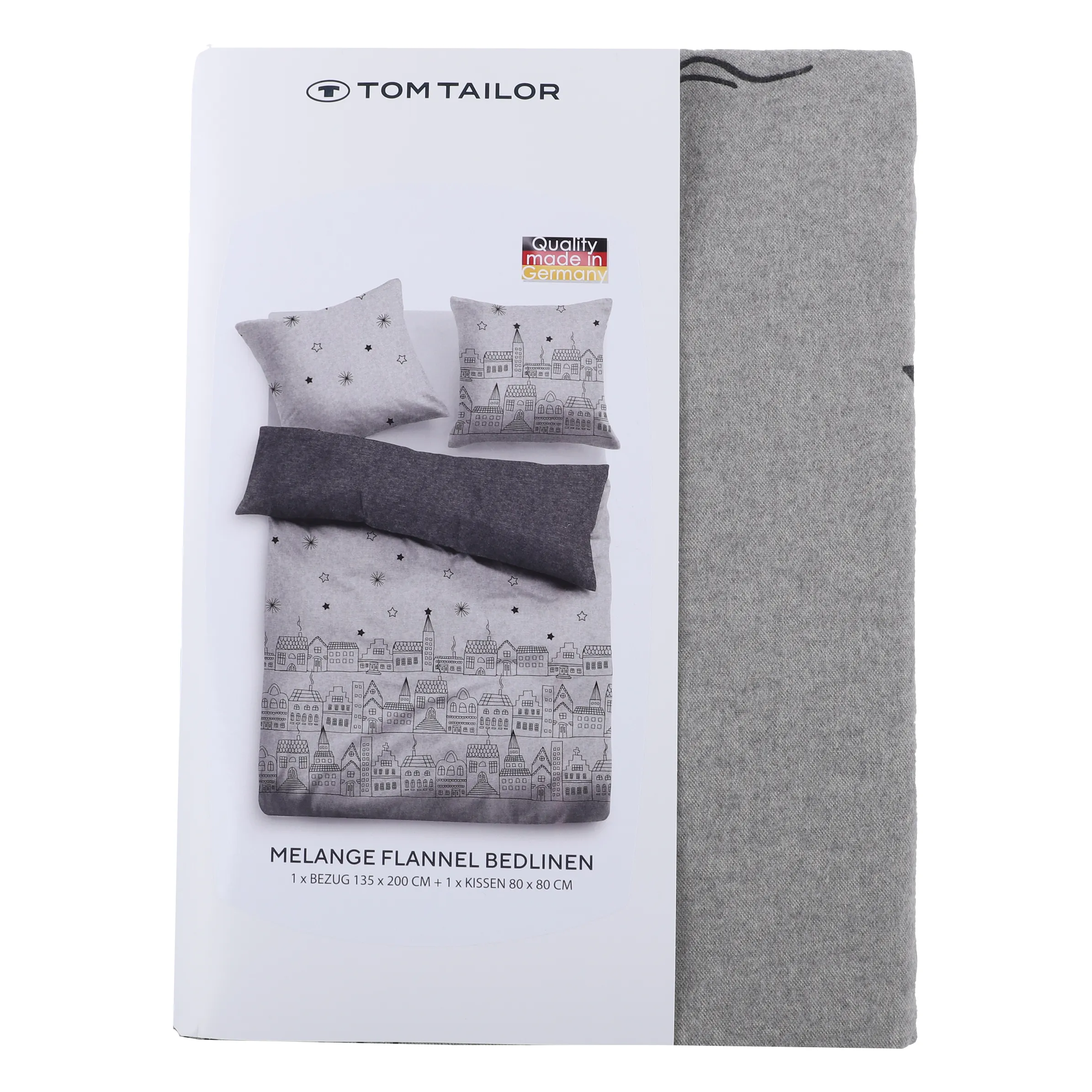 Tom Tailor Flanellbettwäsche Melange Town 135x200 Grau 881591 ANTHRA 2 Tom Tailor Flanellbettwäsche Melange Town 135x200 Grau 881591 ANTHRA 2