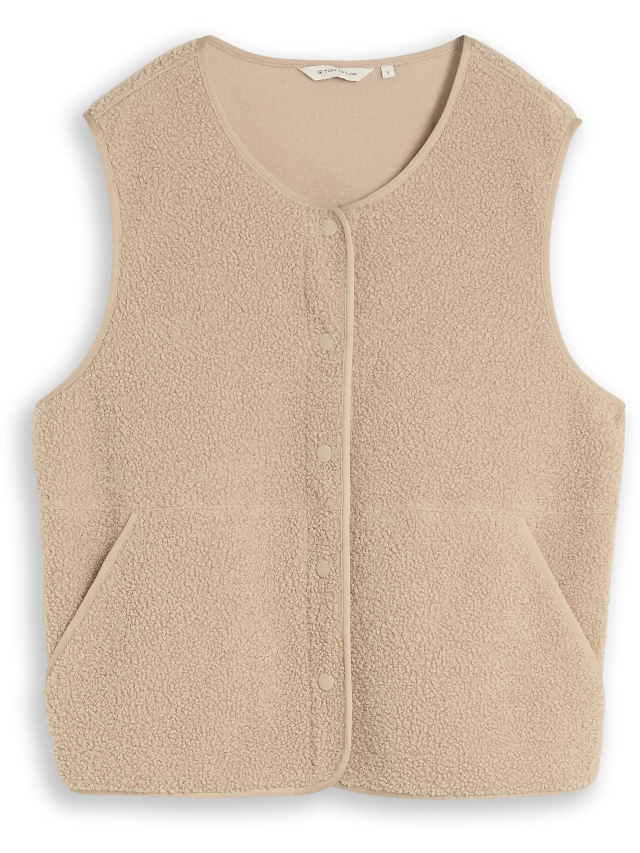 Tom Tailor 1053424 NOS Sweatvest teddy with buttons Beige 934165 10461 5
