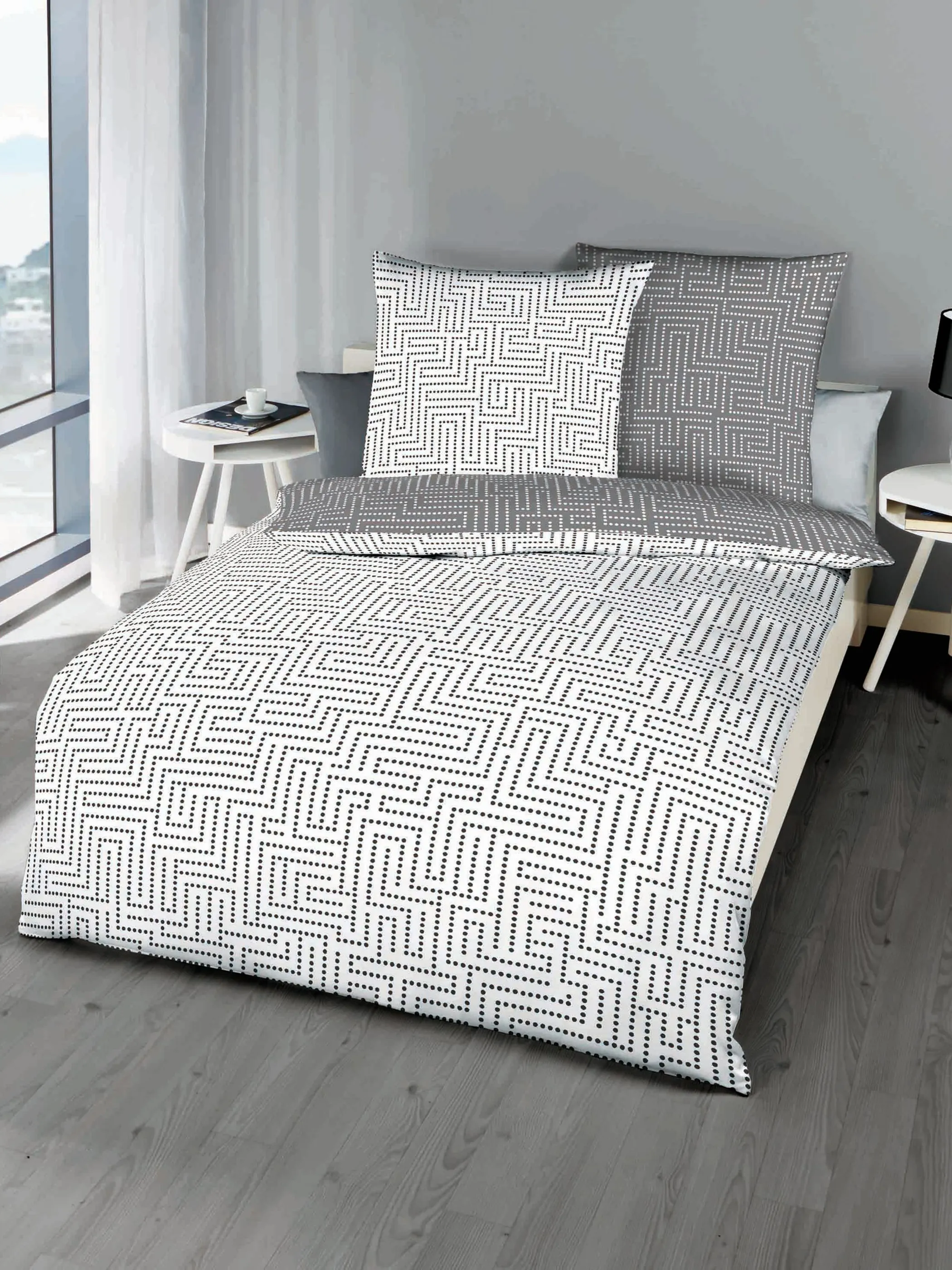Kaeppel Design Biberbettwäsche Password Grau 829221 GRAPHIT 1